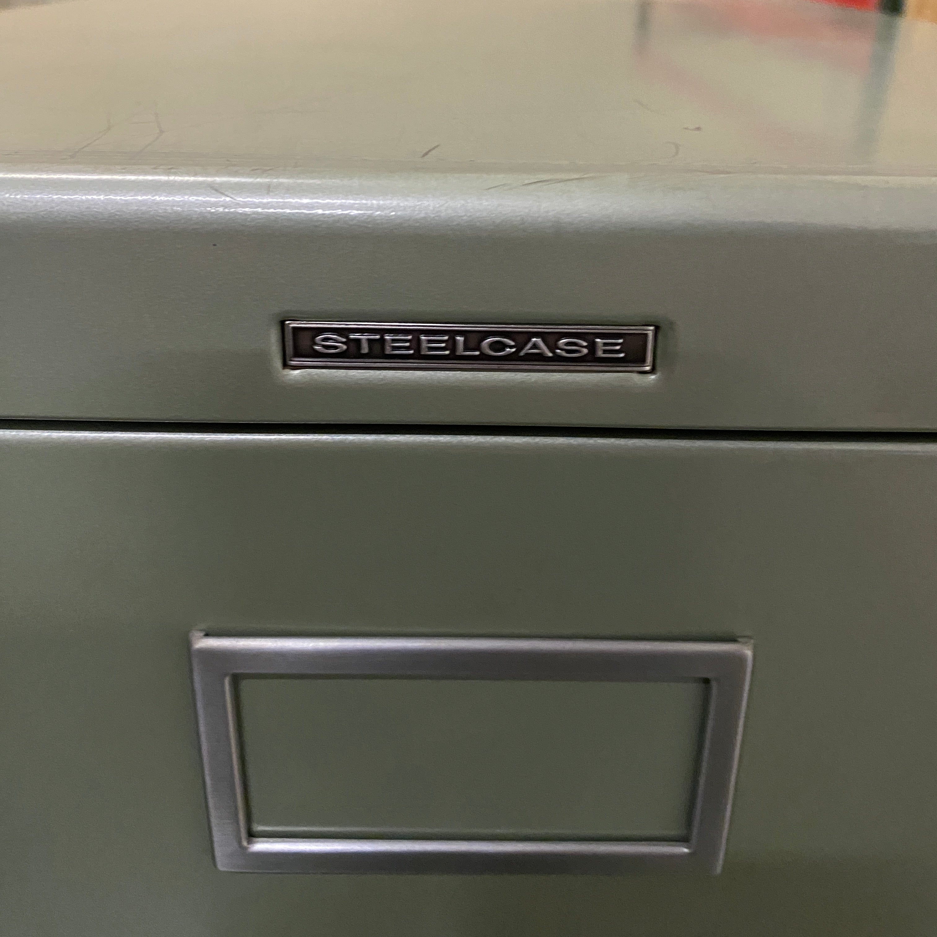 Steelcase Green 4 Drawer File Cabinet