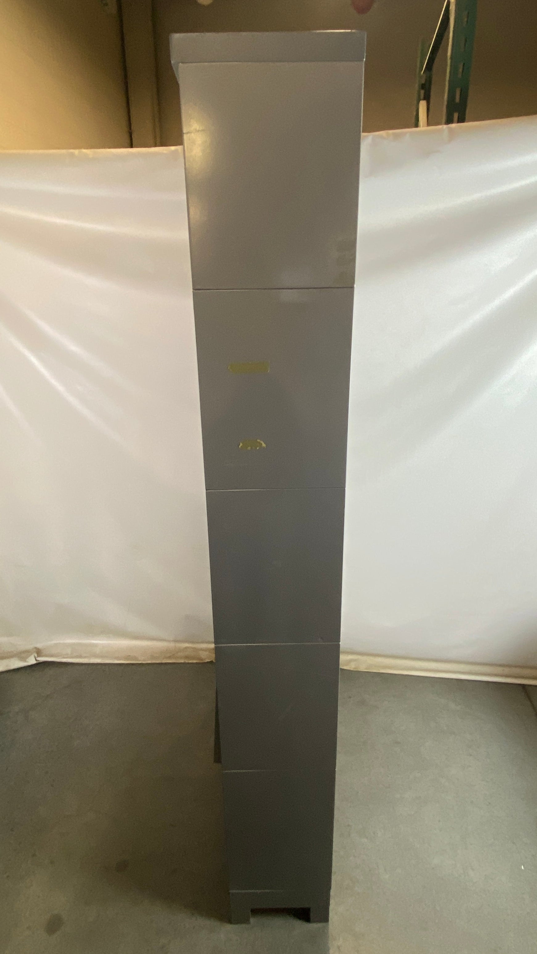Steelcase Grey Barrister Glass Front Cabinet 5 Stack