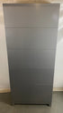 Steelcase Grey Barrister Glass Front Cabinet 5 Stack