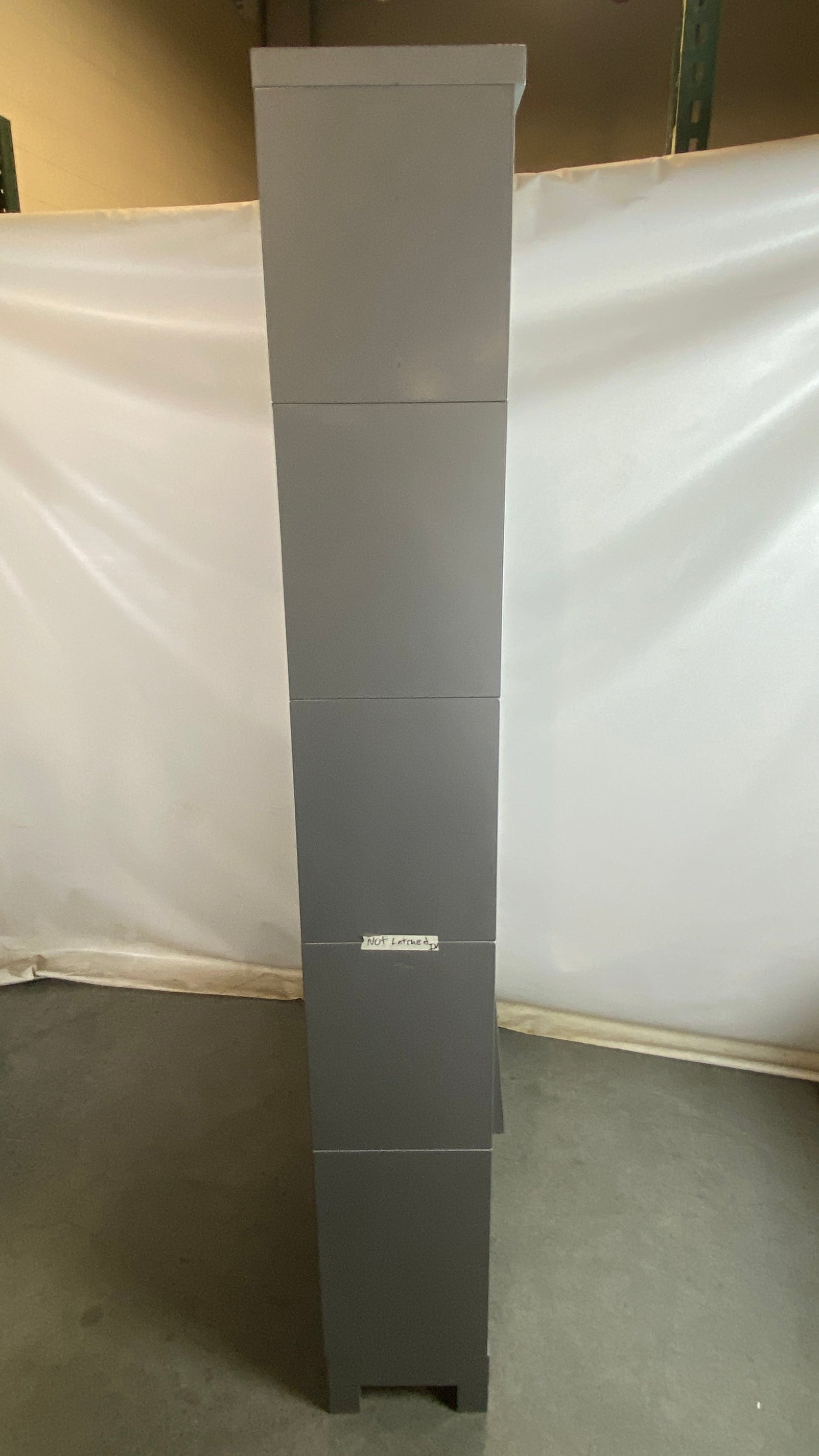 Steelcase Grey Barrister Glass Front Cabinet 5 Stack