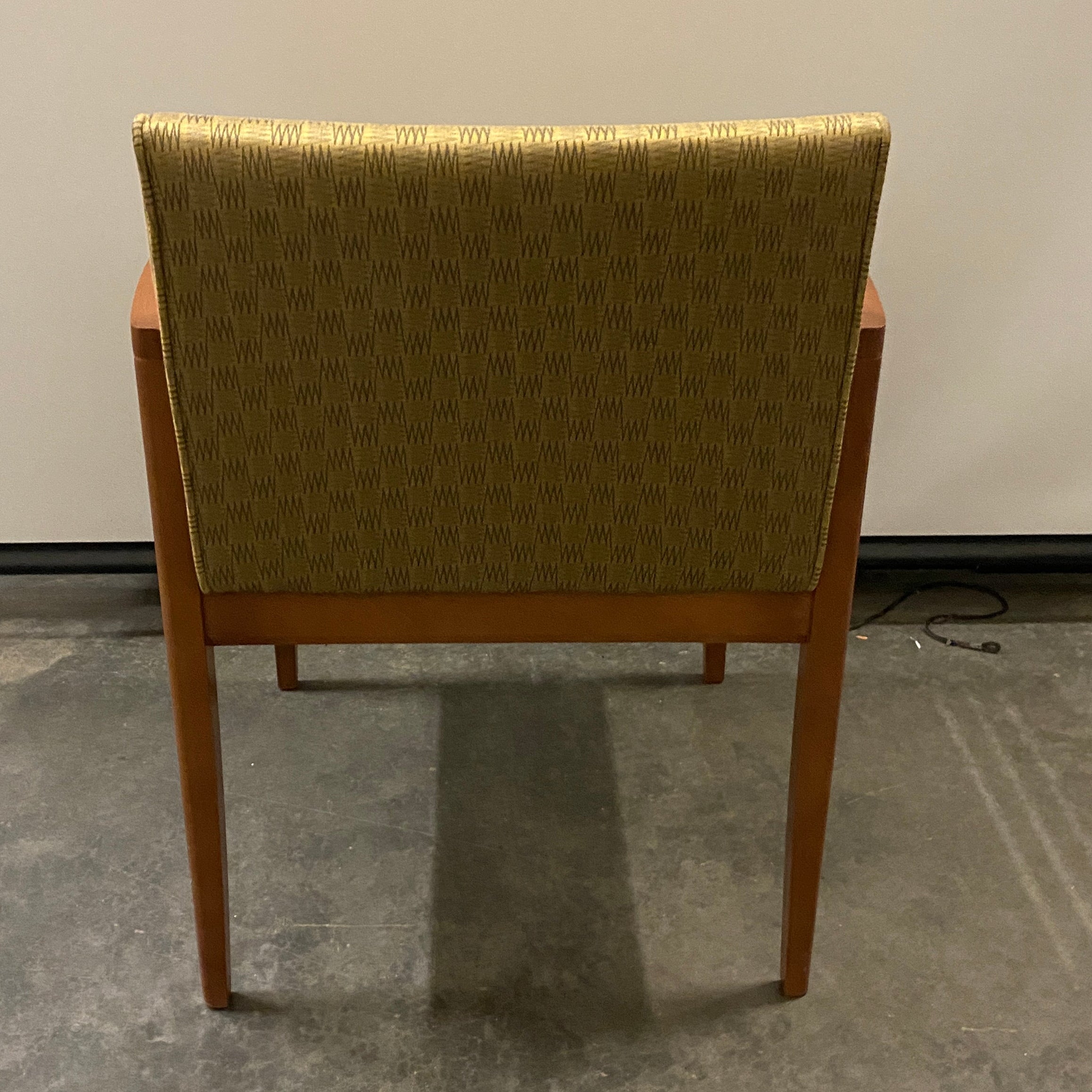 Steelcase Model 120L Wood Frame Upholstered Guest/Reception Arm Chair