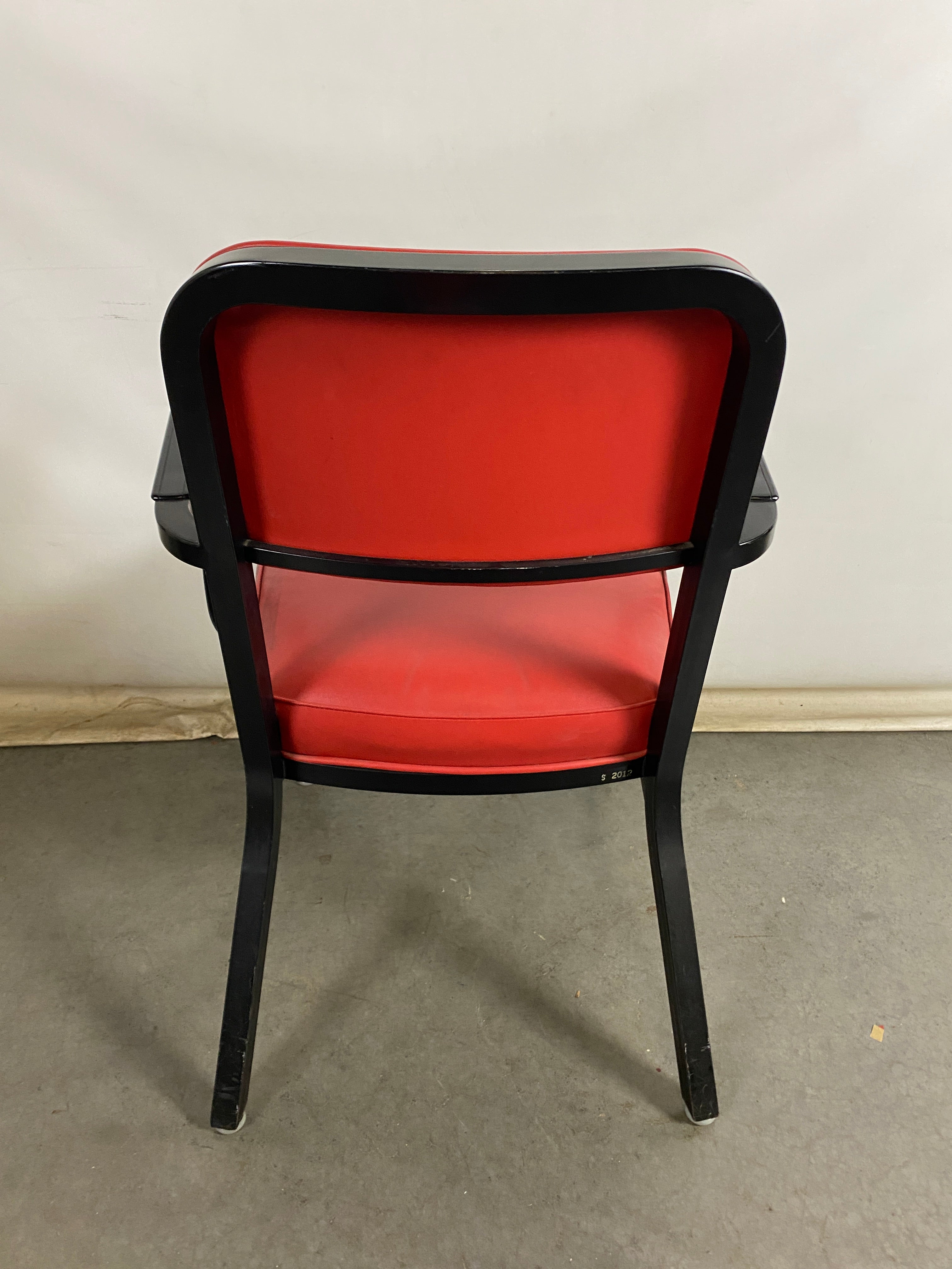 Steelcase Red Upholstered Chair with Arms
