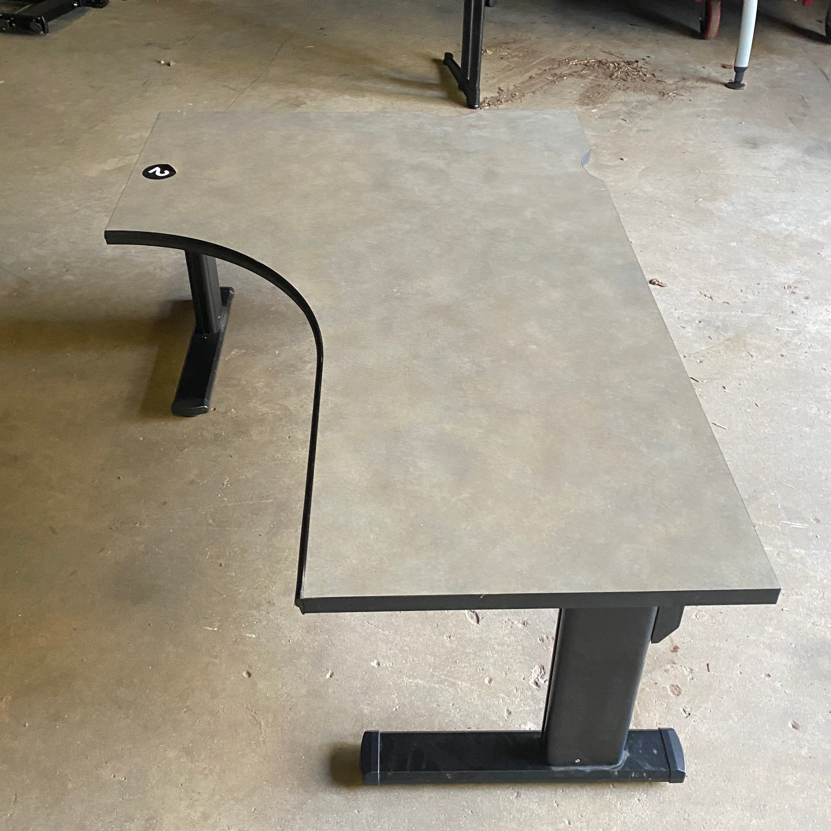 Steelcase #UEC2220RP Laminate Corner Desk Adjustable (Short Right) Variant #2