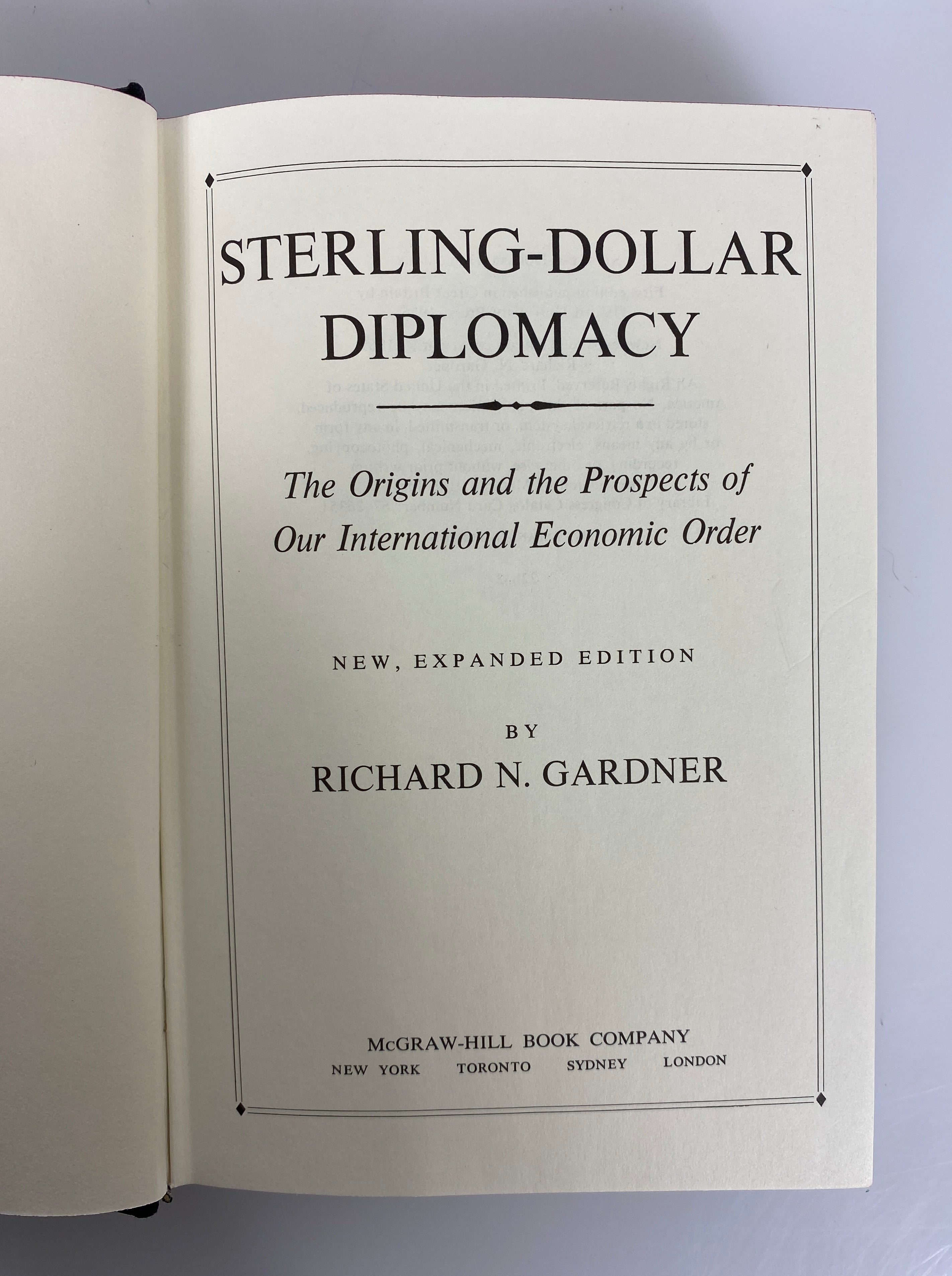 Sterling-Dollar Diplomacy by Richard Gardner 1969 New Expanded Edition HC DJ