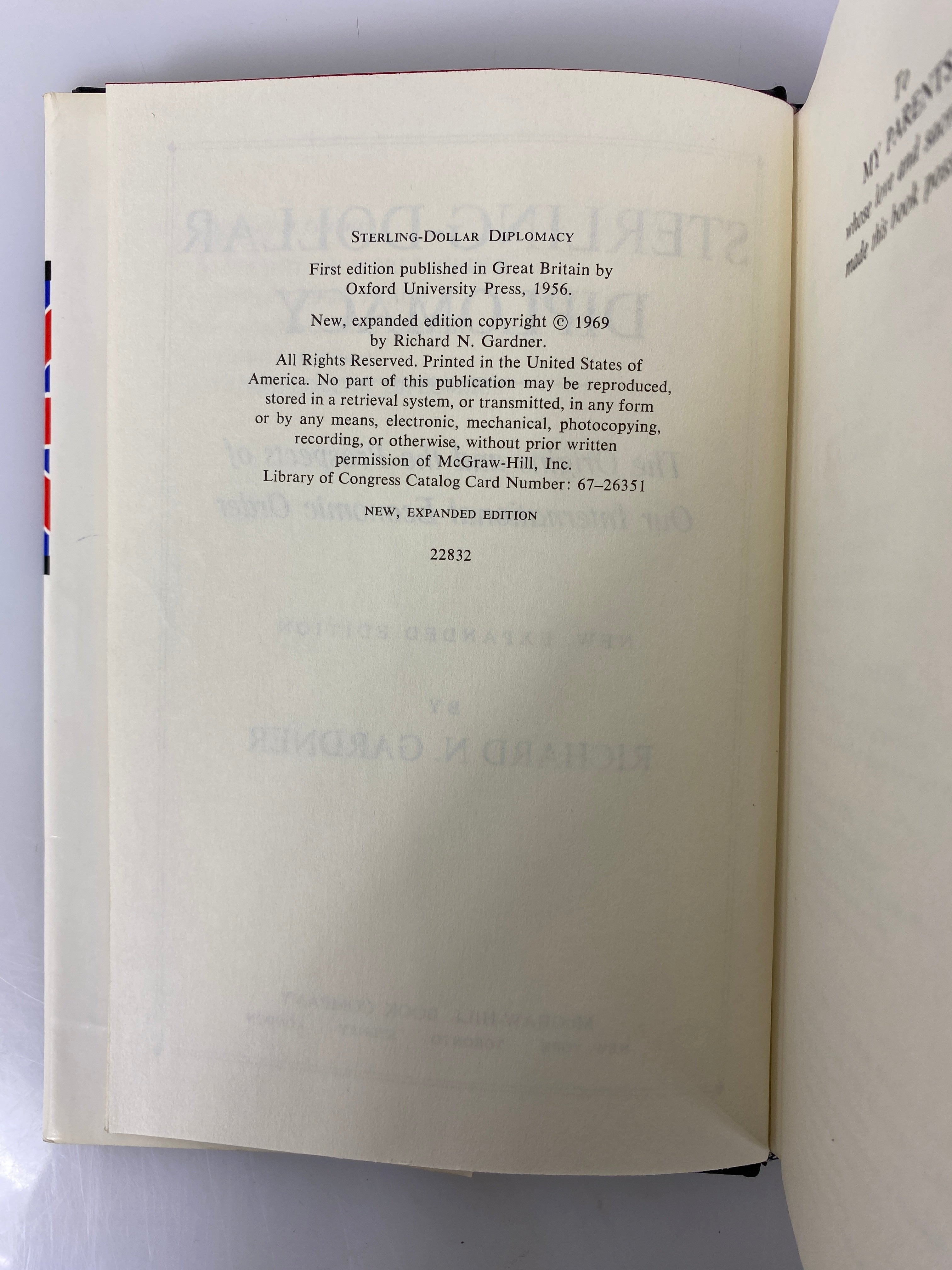 Sterling-Dollar Diplomacy by Richard Gardner 1969 New Expanded Edition HC DJ