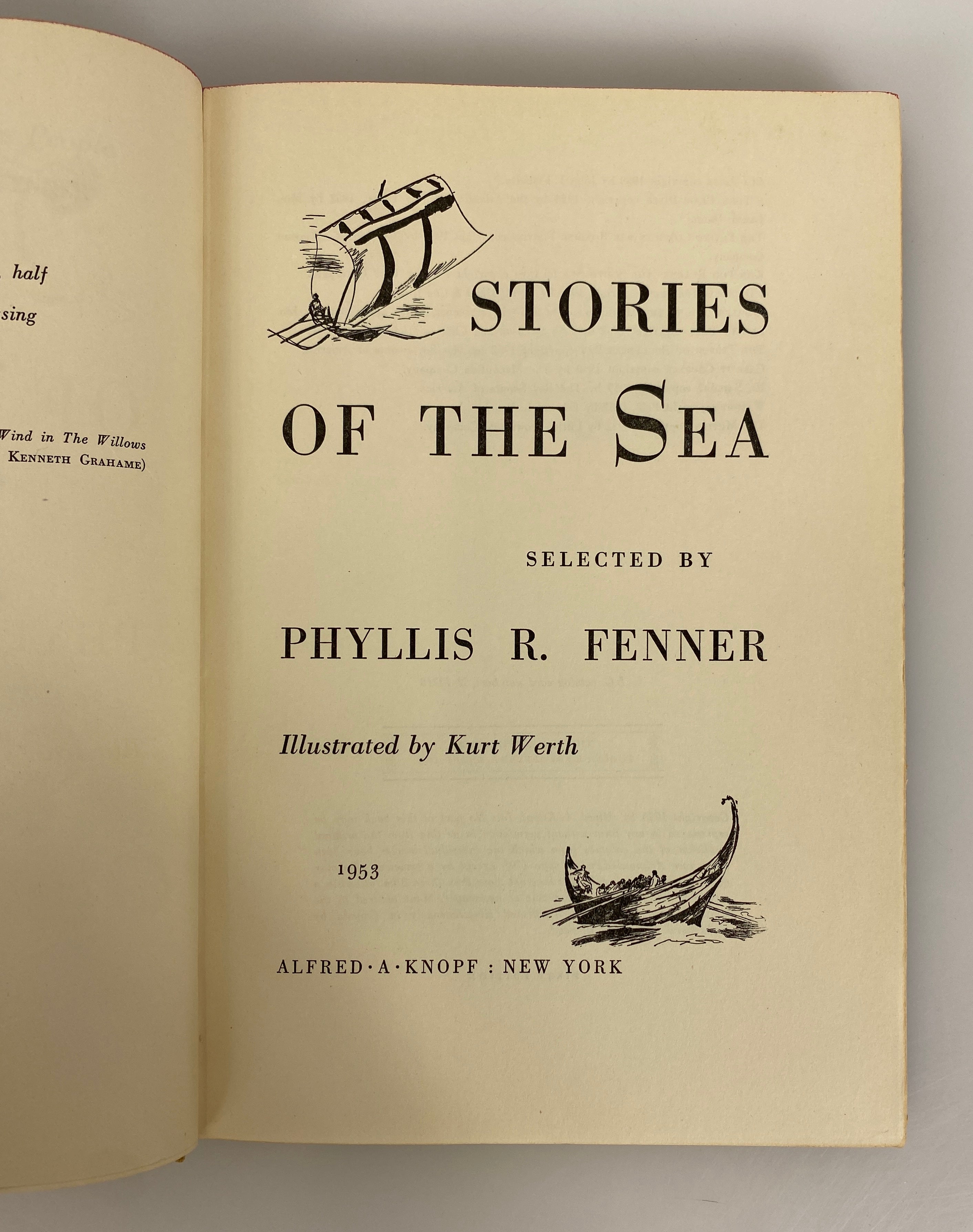 Stories of the Sea by Phyllis Fenner 1953 First Edition Vintage HC DJ
