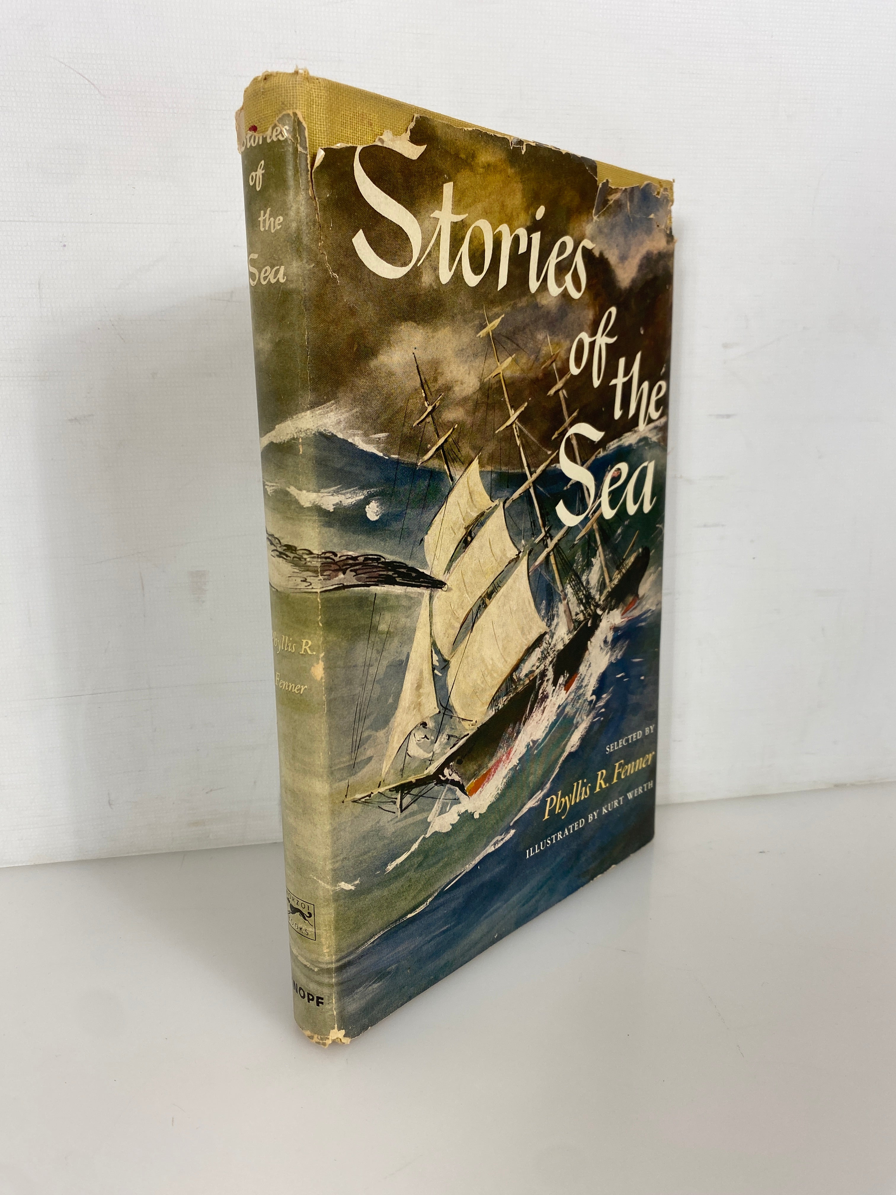Stories of the Sea by Phyllis Fenner 1953 First Edition Vintage HC DJ