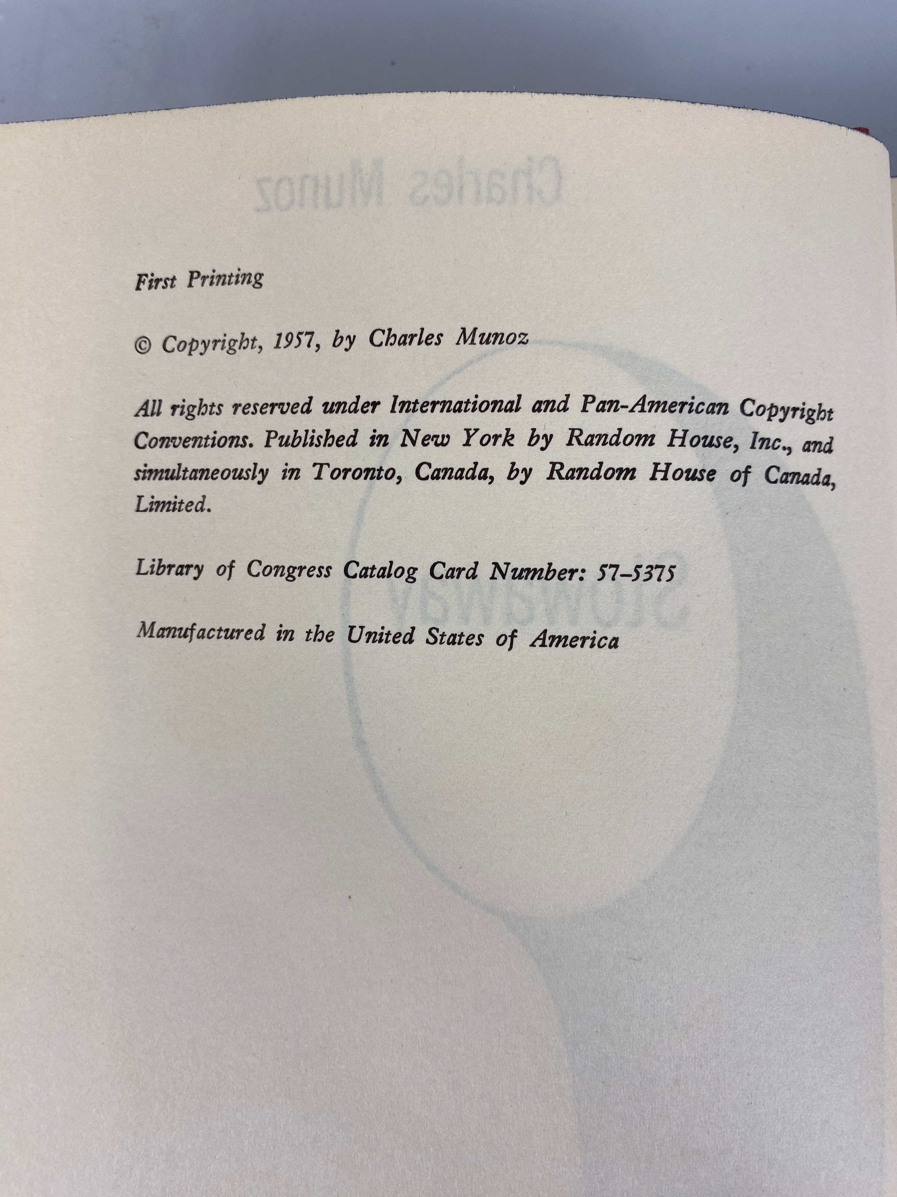 Stowaway by Charles Munoz 1957 First Printing Vintage HC DJ