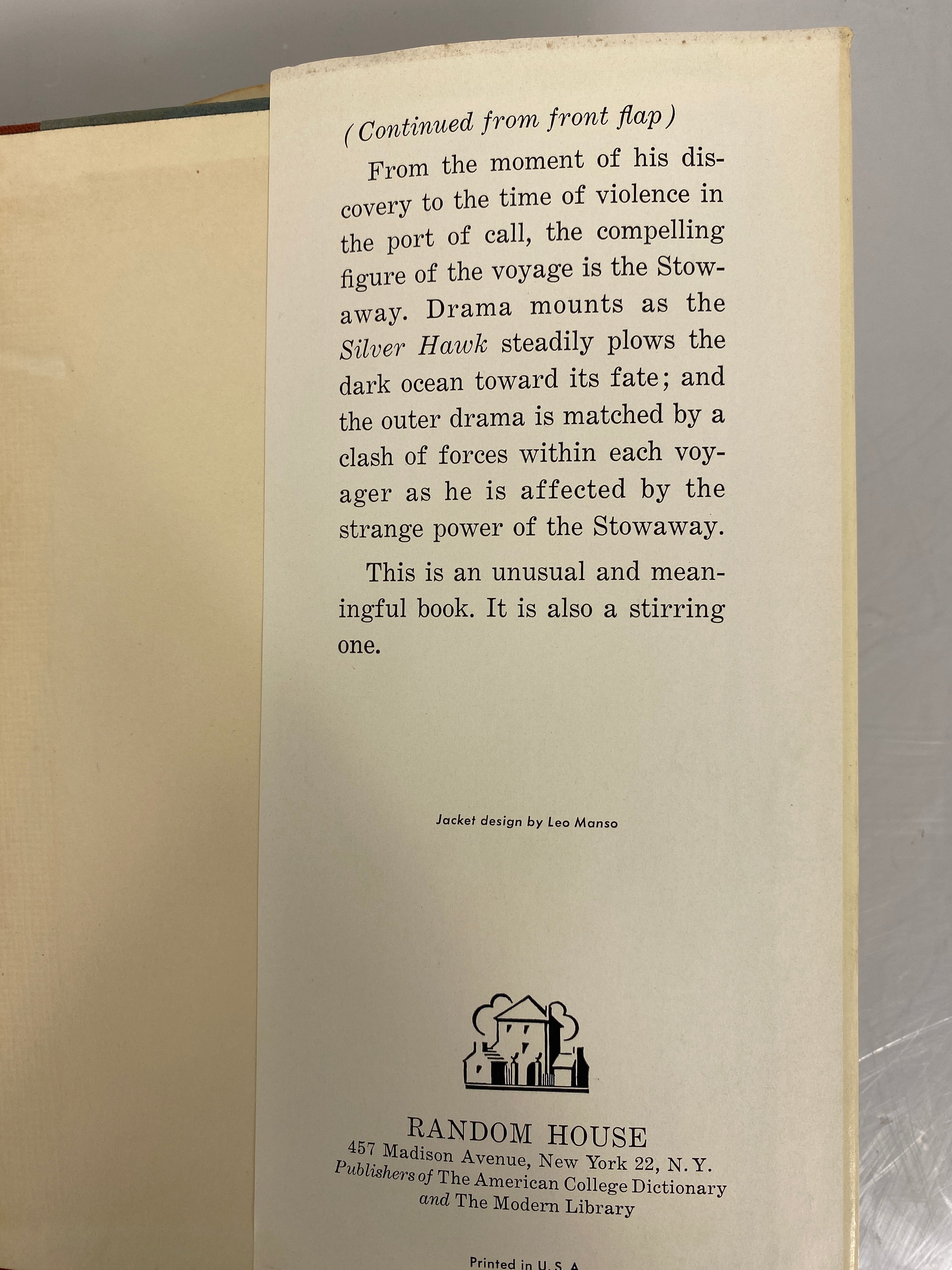 Stowaway by Charles Munoz 1957 First Printing Vintage HC DJ