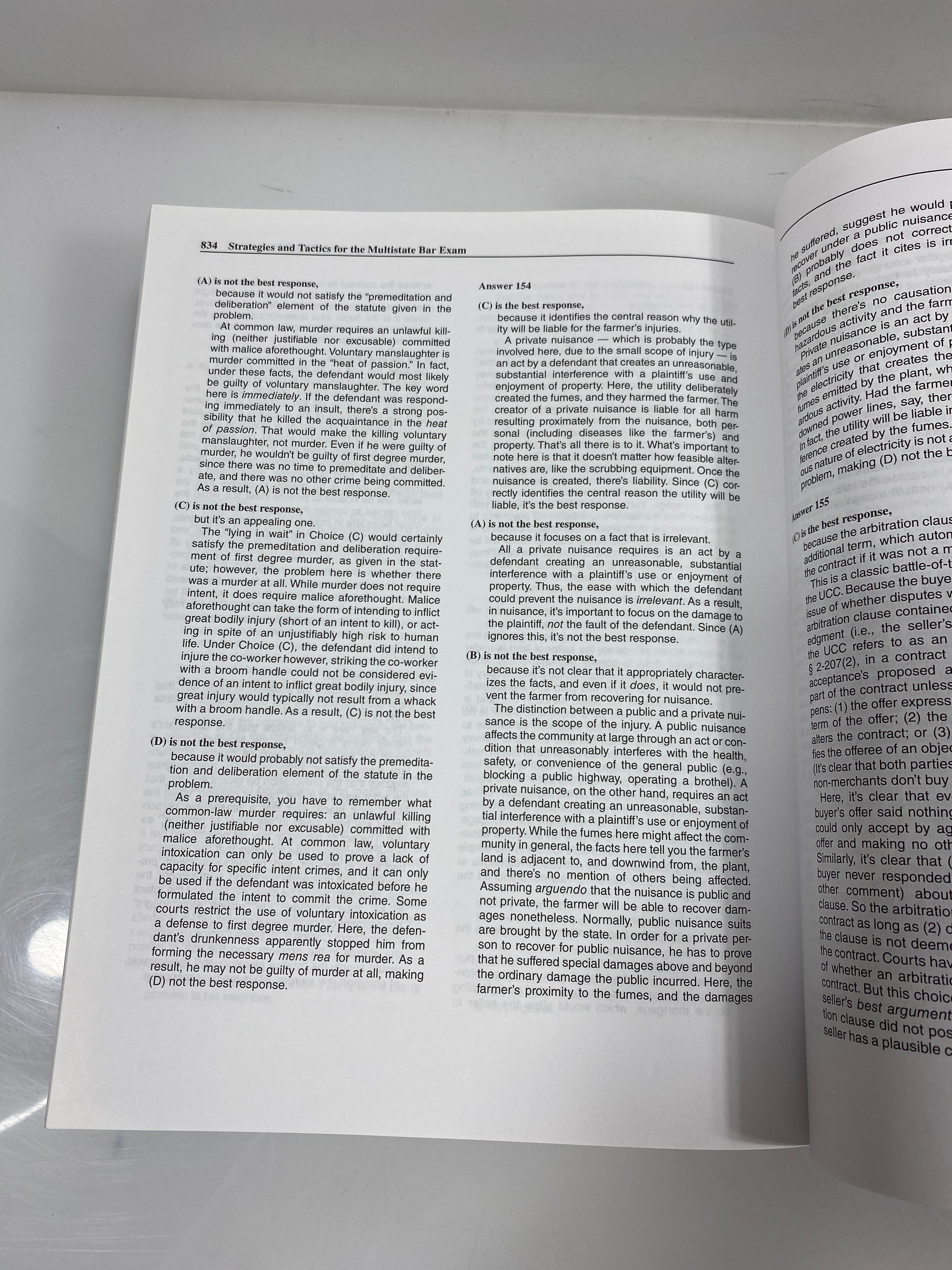 Strategies & Tactics for the MBE 7th Ed. Wolter Kluwer 2020 Ex-library SC