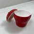 Strawberry Shaped Ceramic Covered Jar Canister with Lid