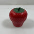 Strawberry Shaped Ceramic Covered Jar Canister with Lid