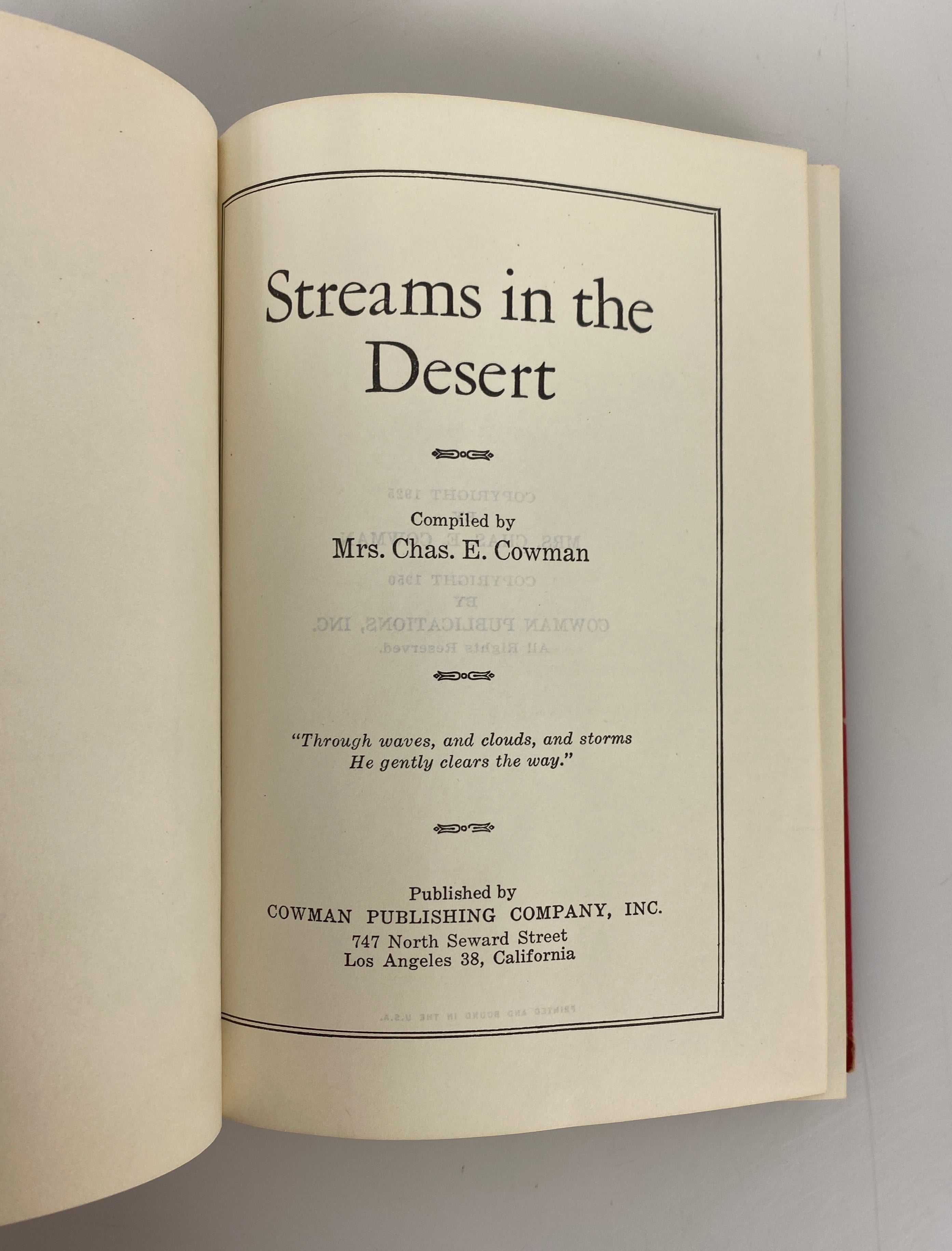 Streams in the Desert Cowman Publishing Company 1950 HC