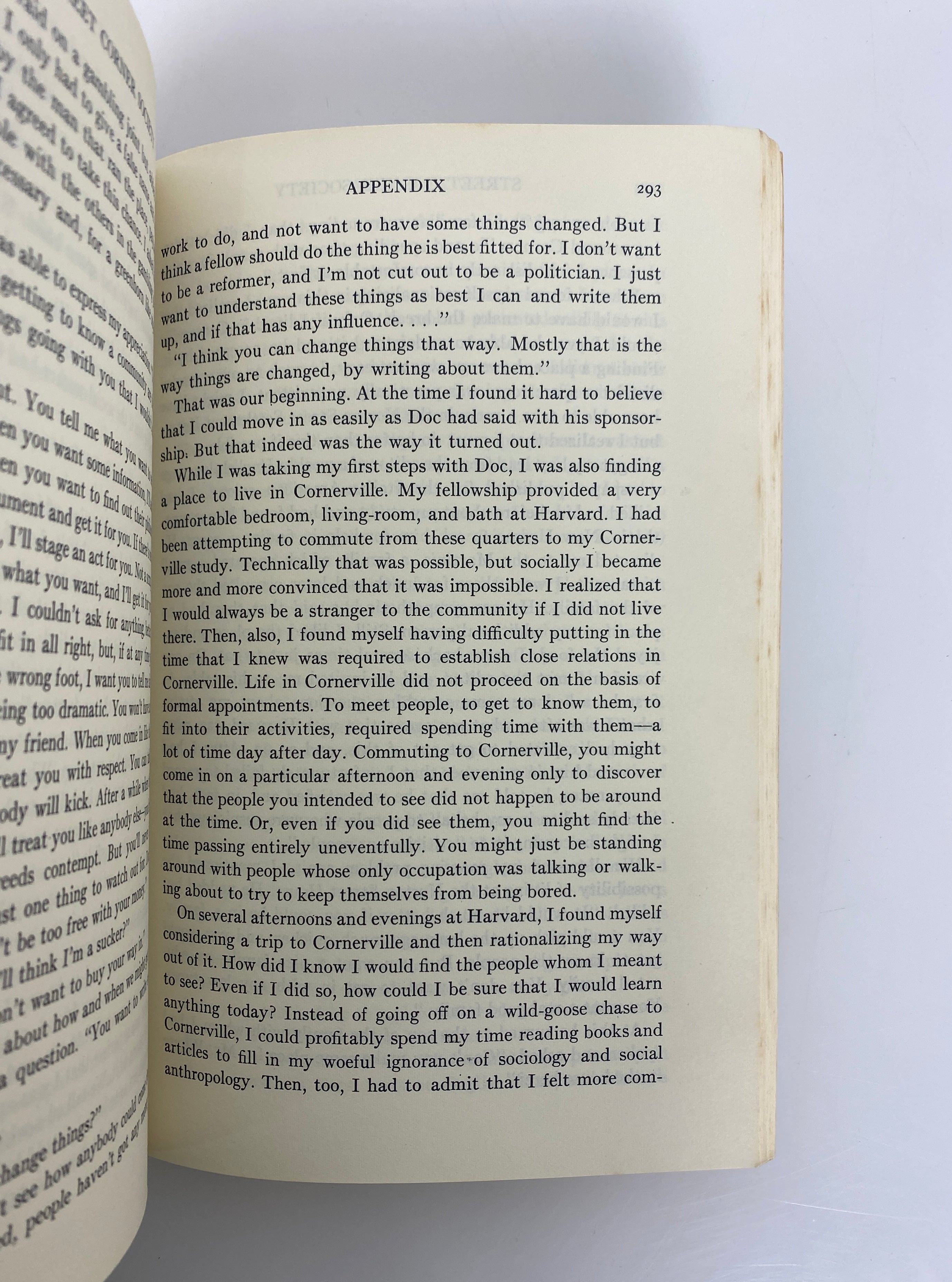 Street Corner Society by William Foote Whyte 1966 10th Impression Vintage SC