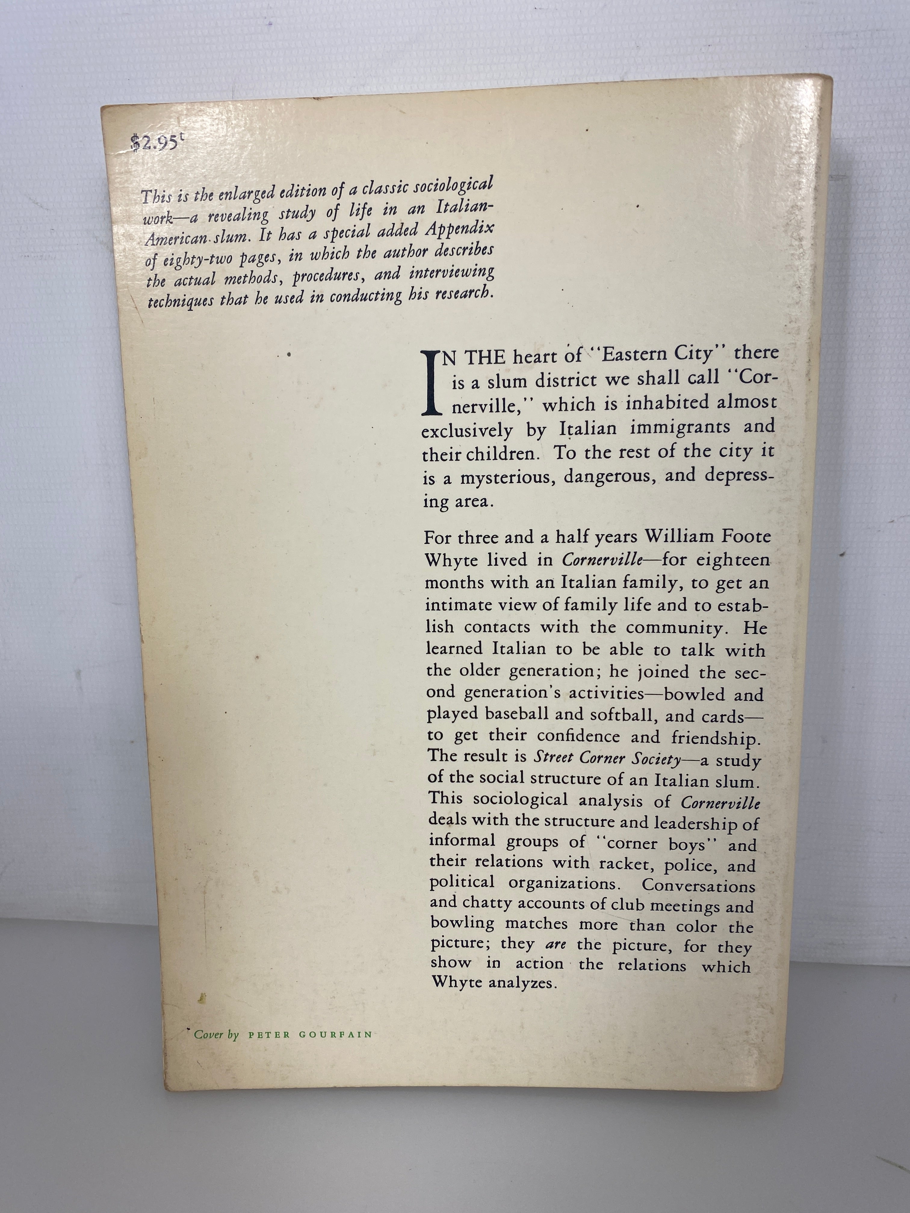 Street Corner Society by William Foote Whyte 1966 10th Impression Vintage SC