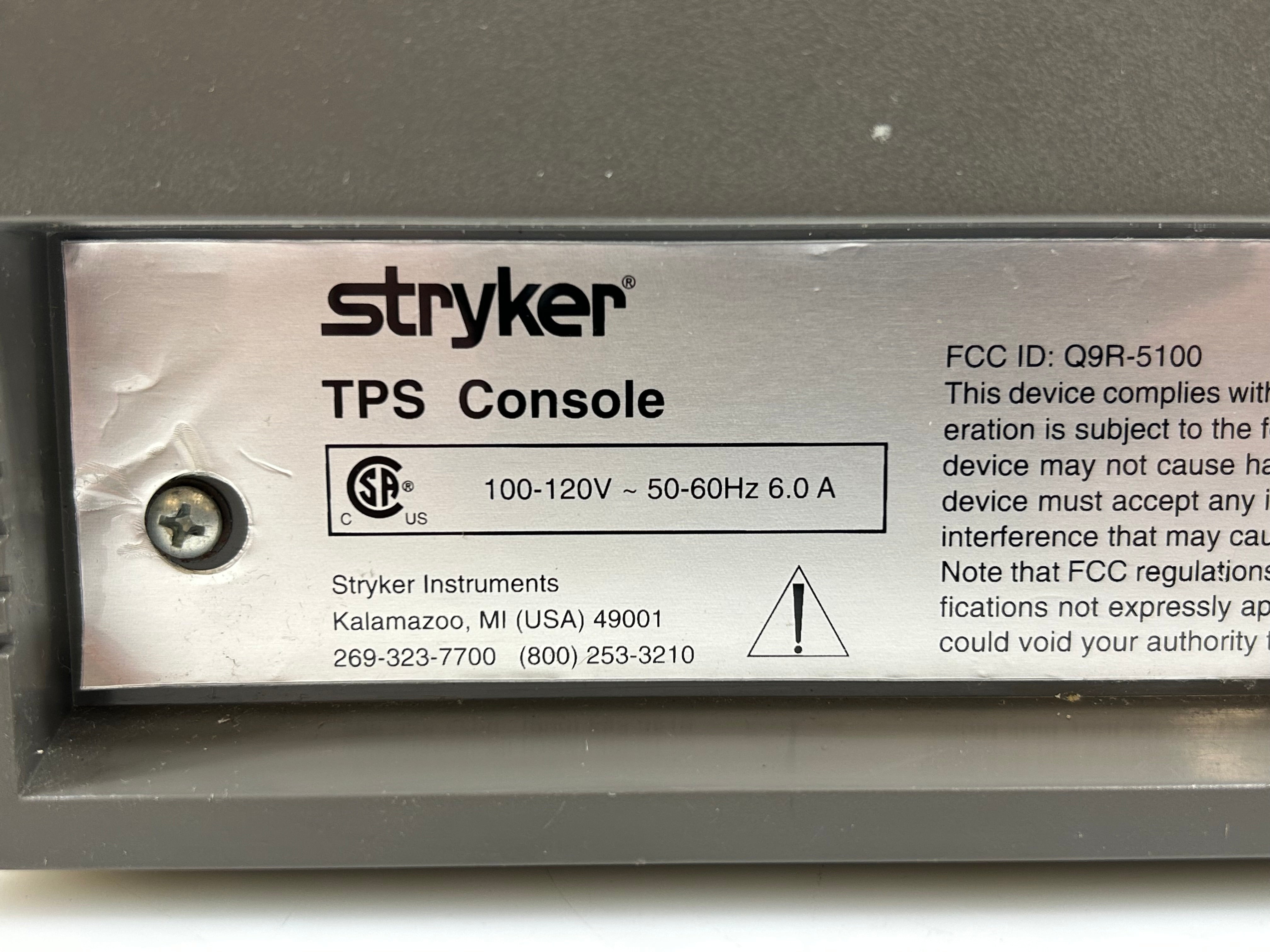 Stryker TPS (Total Performance System) Console *Untested*
