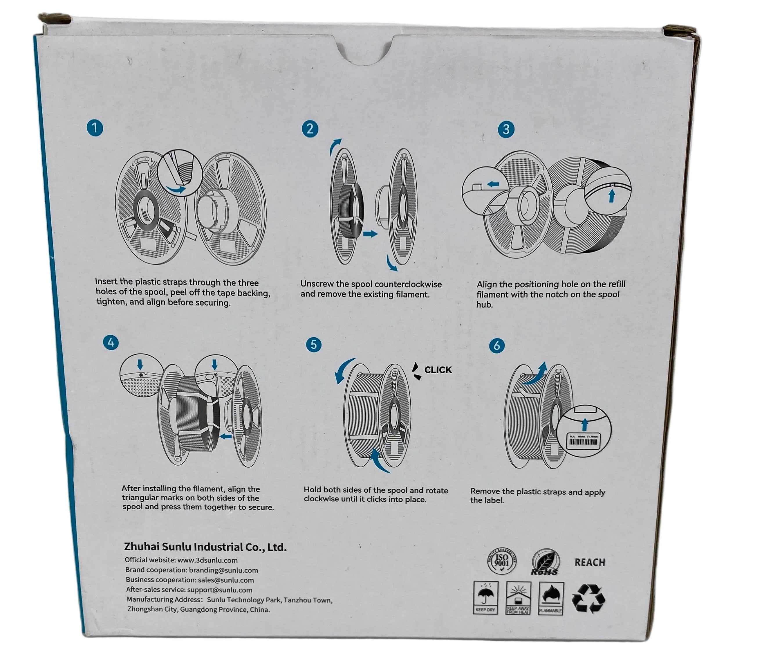 Sunlu Black 3D Printing Filament Spool *New*