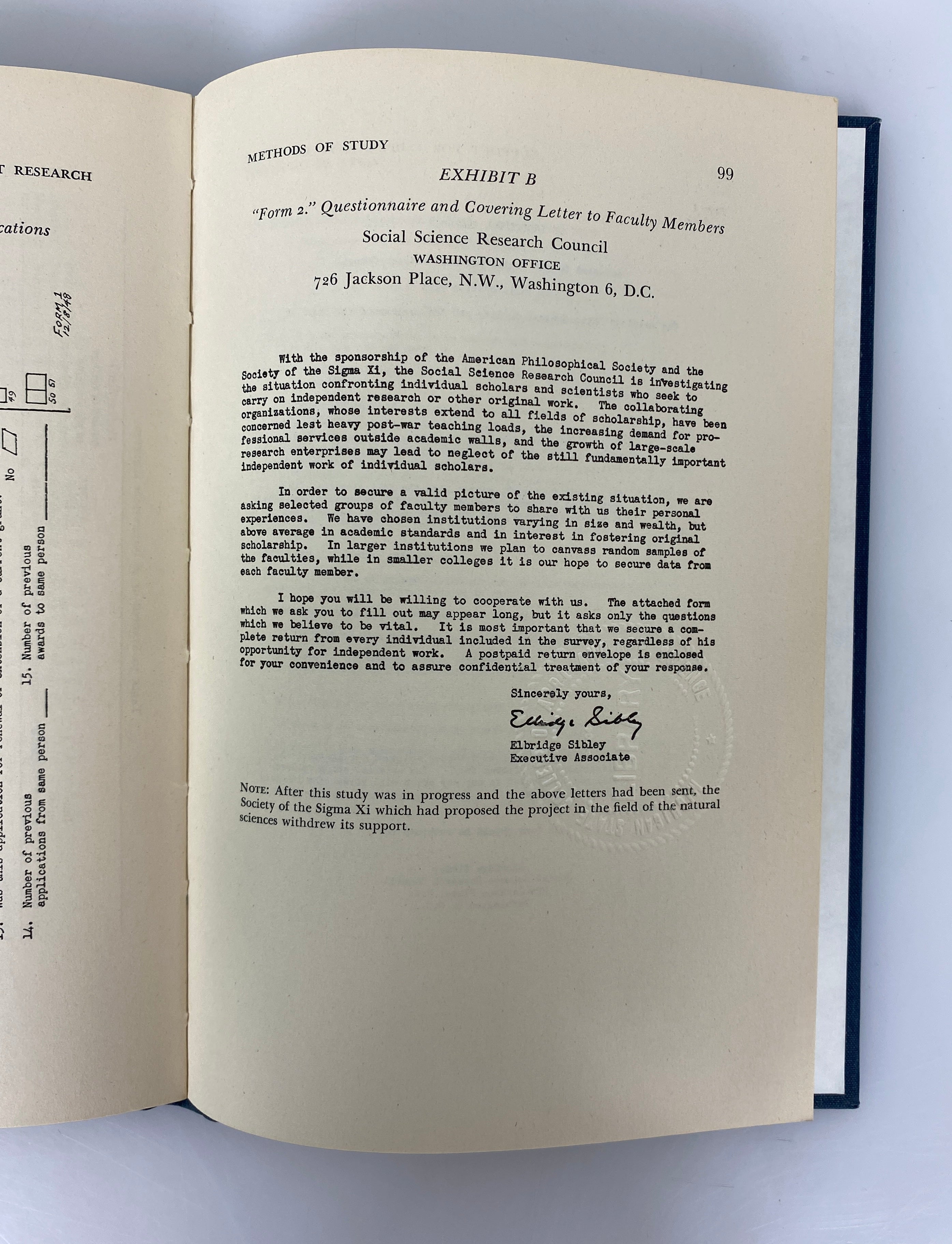 Support for Independent Scholarship & Research Sibley Rare 1951 Library Bound HC