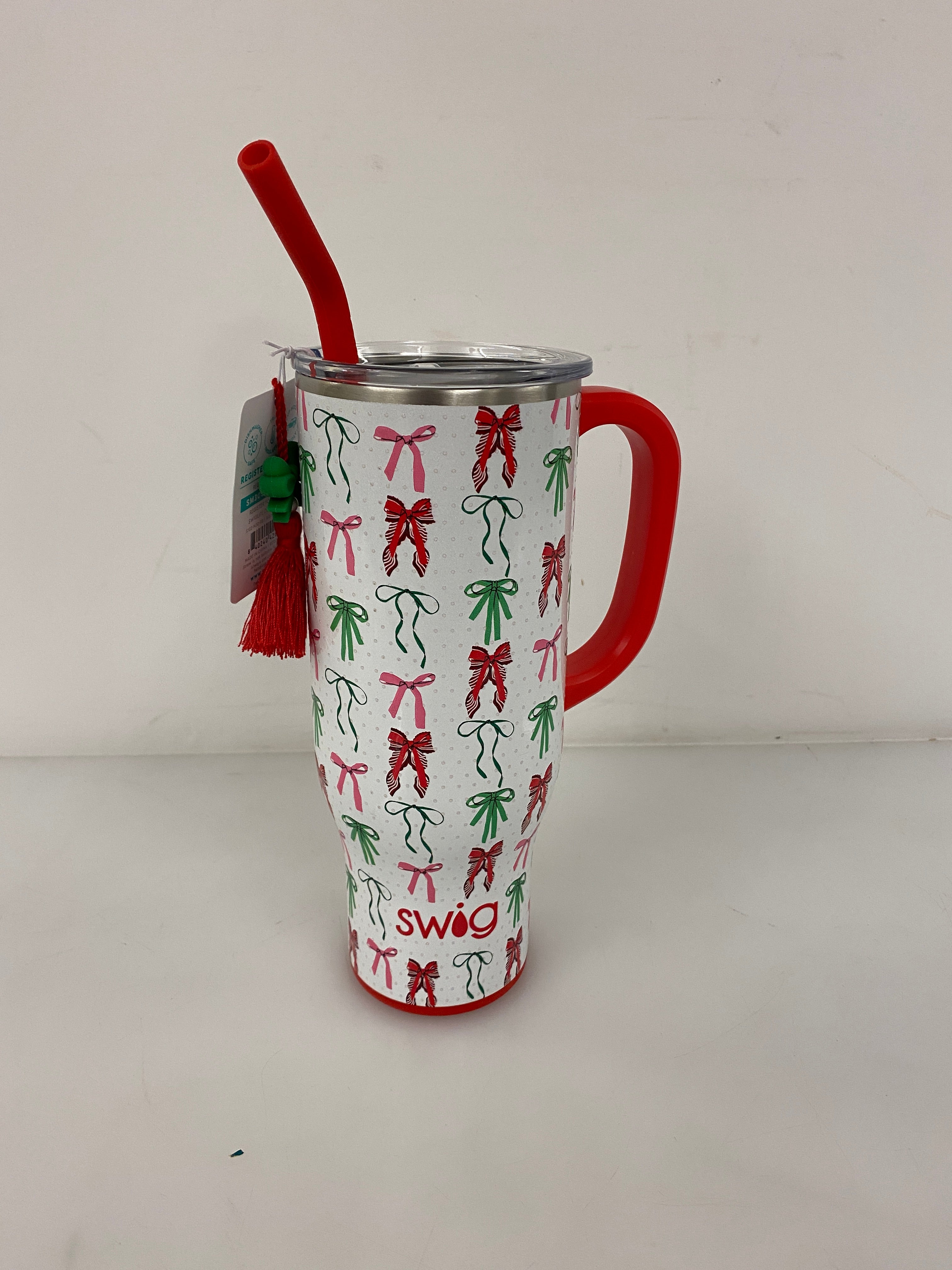 Swig Life White With Ribbons 30 oz Mug
