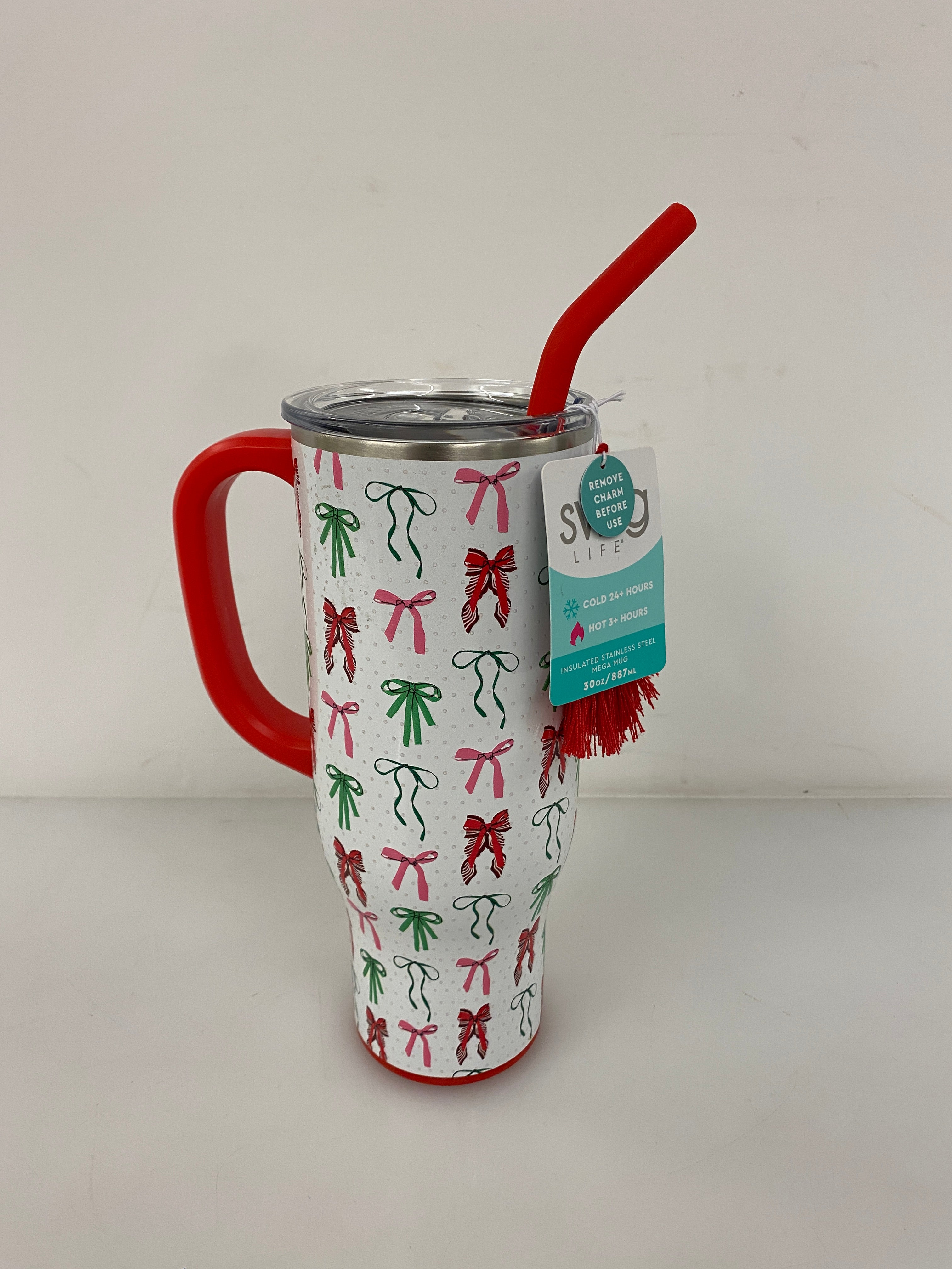 Swig Life White With Ribbons 30 oz Mug