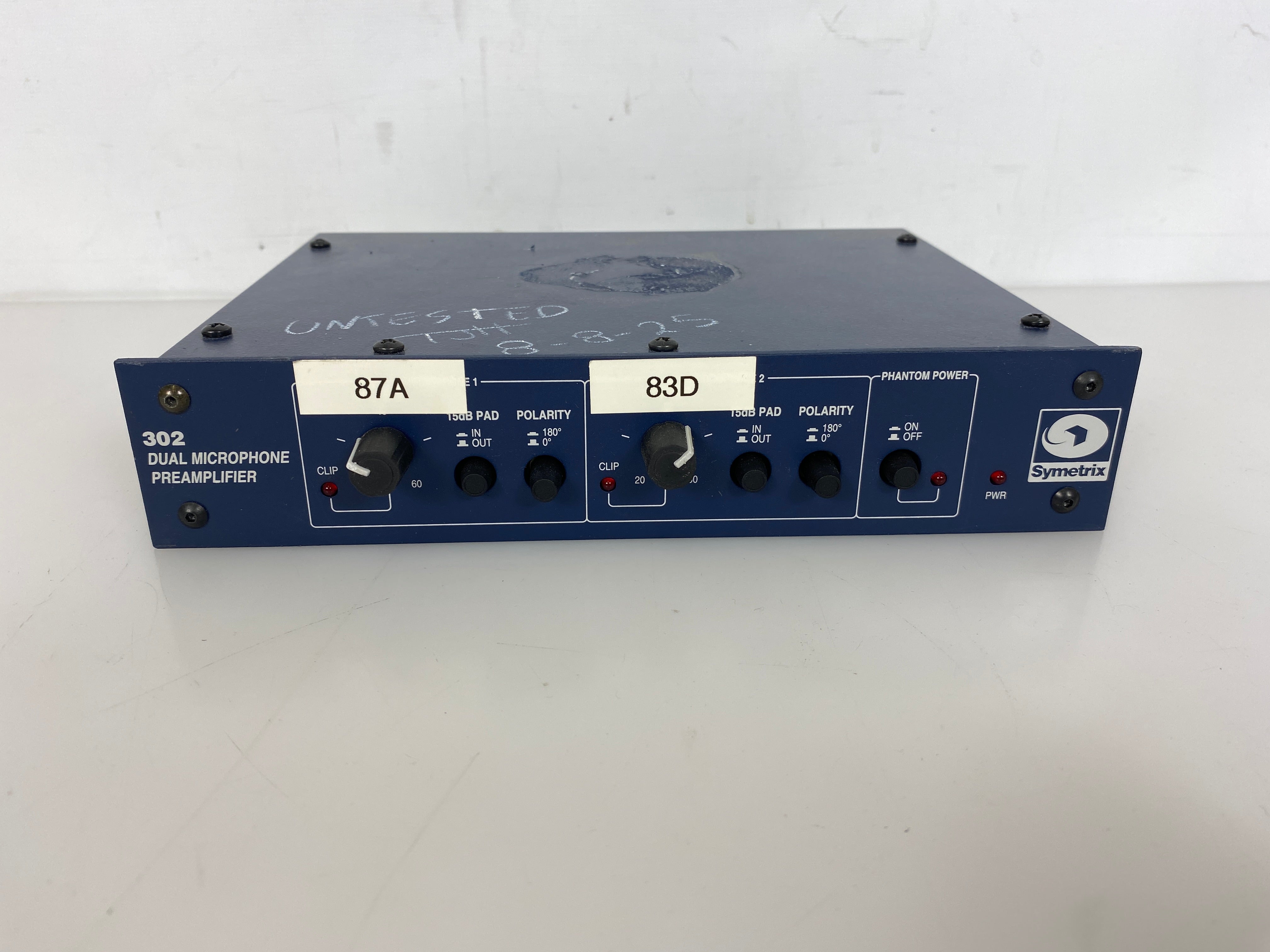Symetrix 302 Dual Microphone Preamplifier *Untested*
