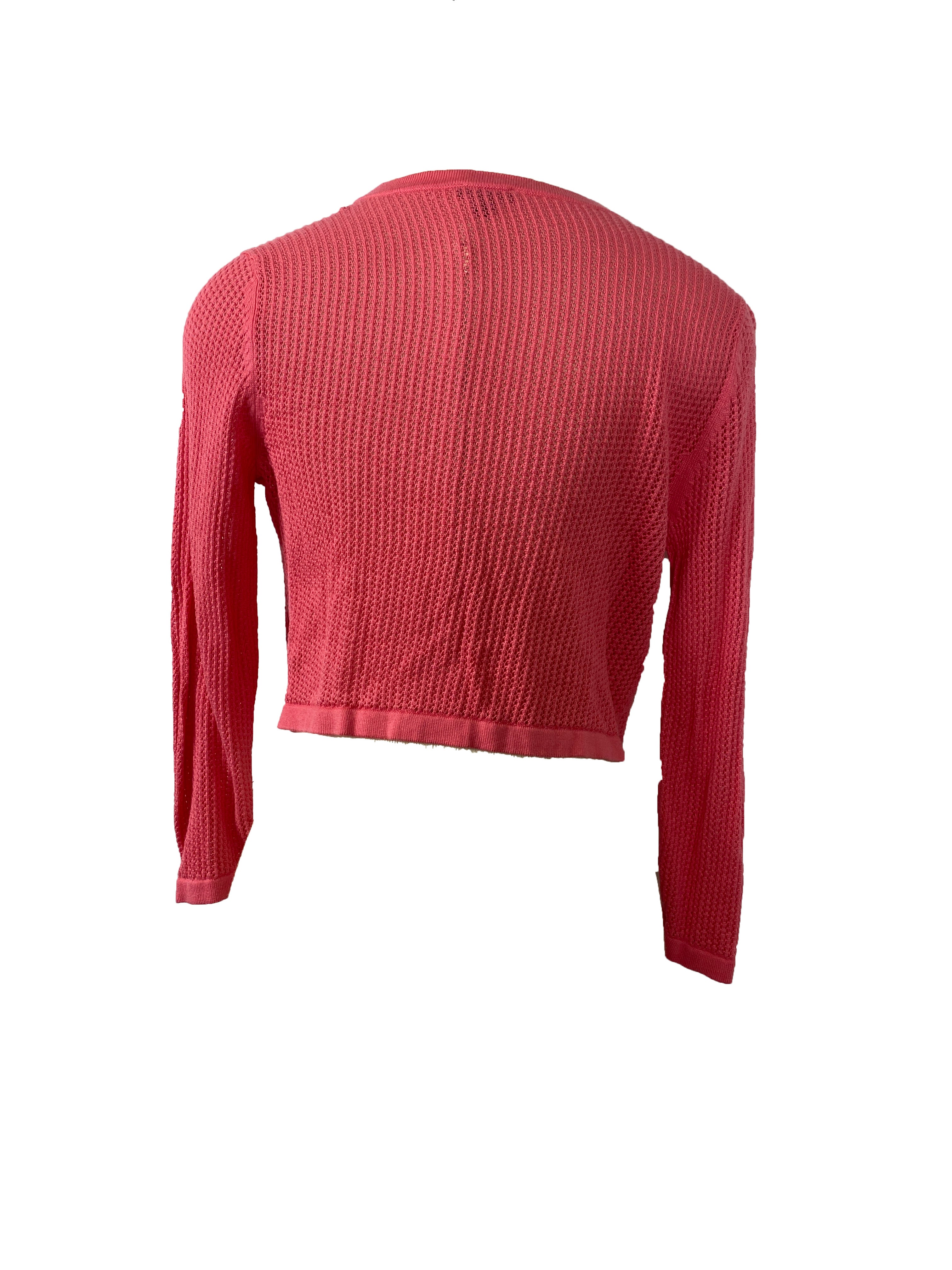 Talbot's Neon Pink Knit Cardigan Women's Size S