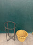 Tall Rustic Rope Basket Display Stand