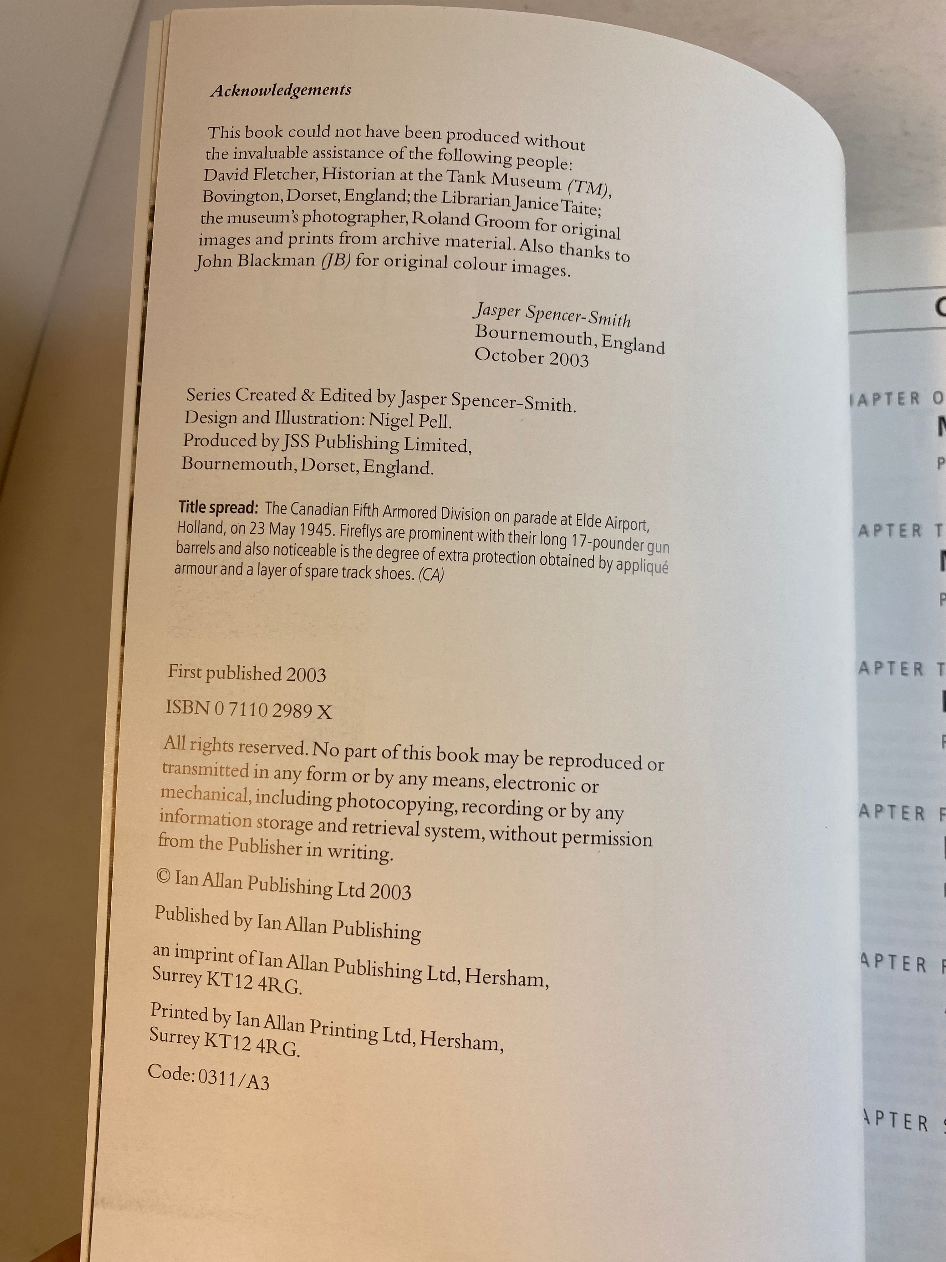 Tanks in Detail Sherman and Firefly Terry Gander SC 2003