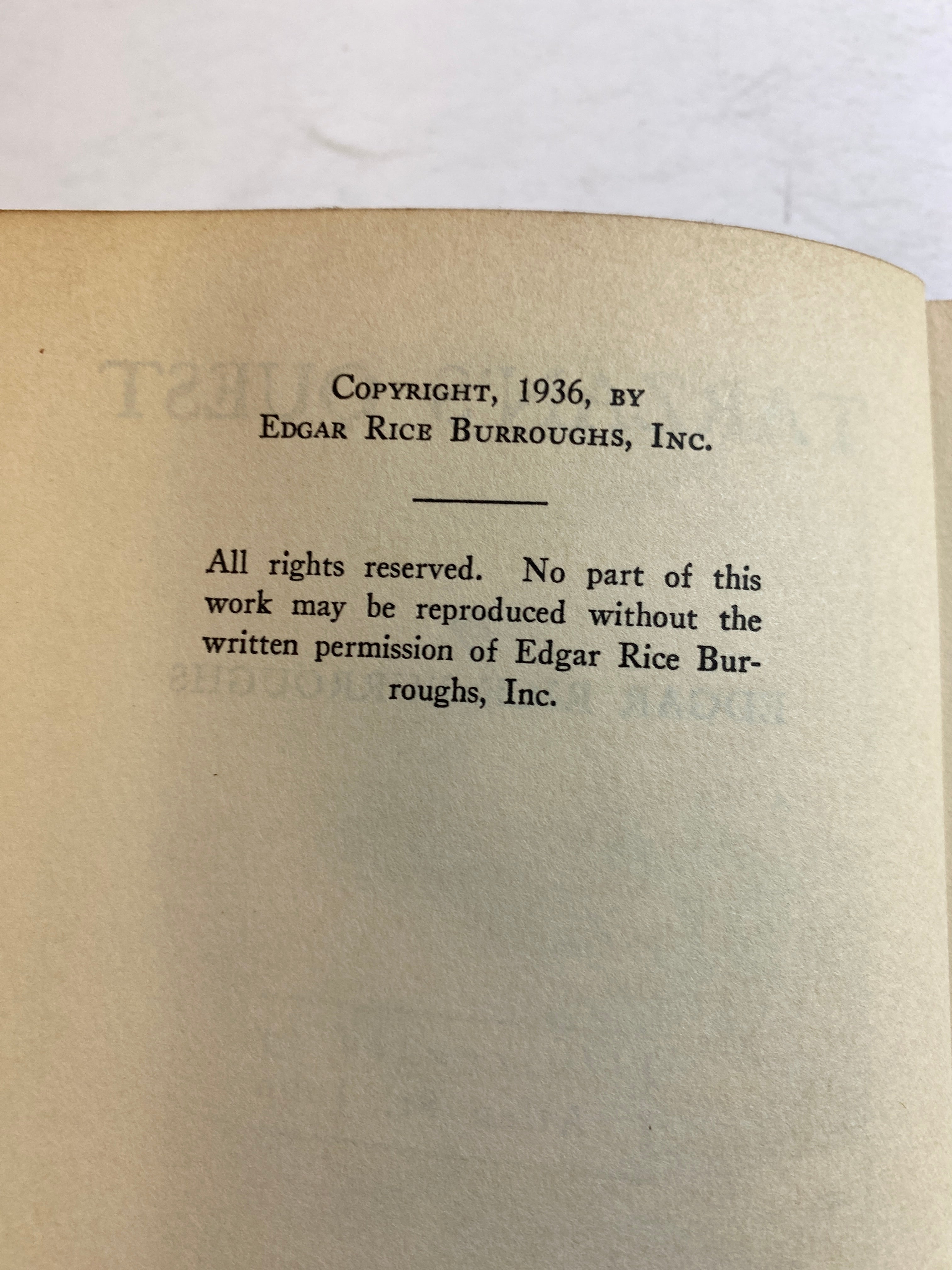 Tarzan's Quest Edgar Rice Burroughs HC 1936