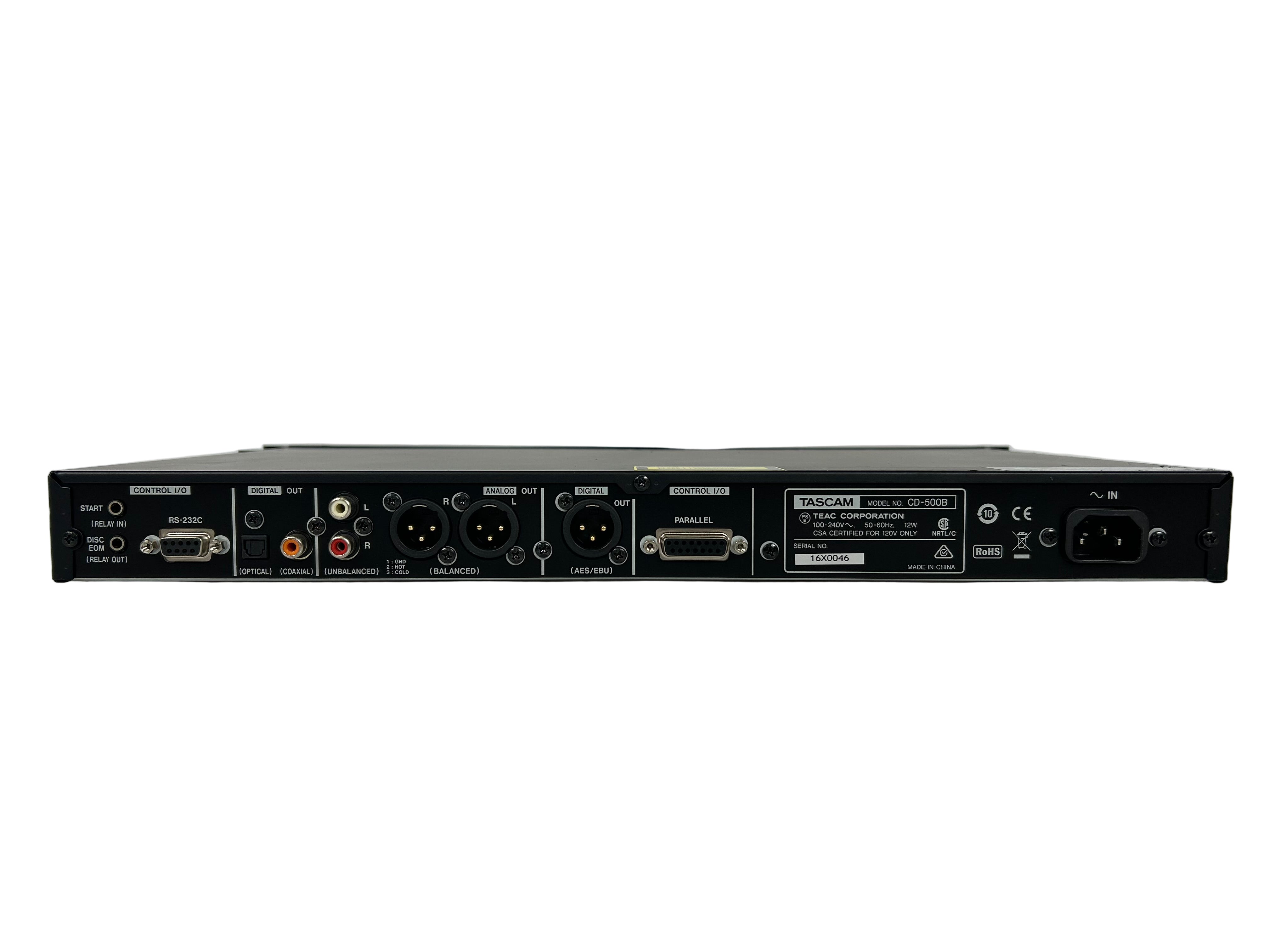 Tascam CD-500B Rack Mountable CD Player *Powers On Only*