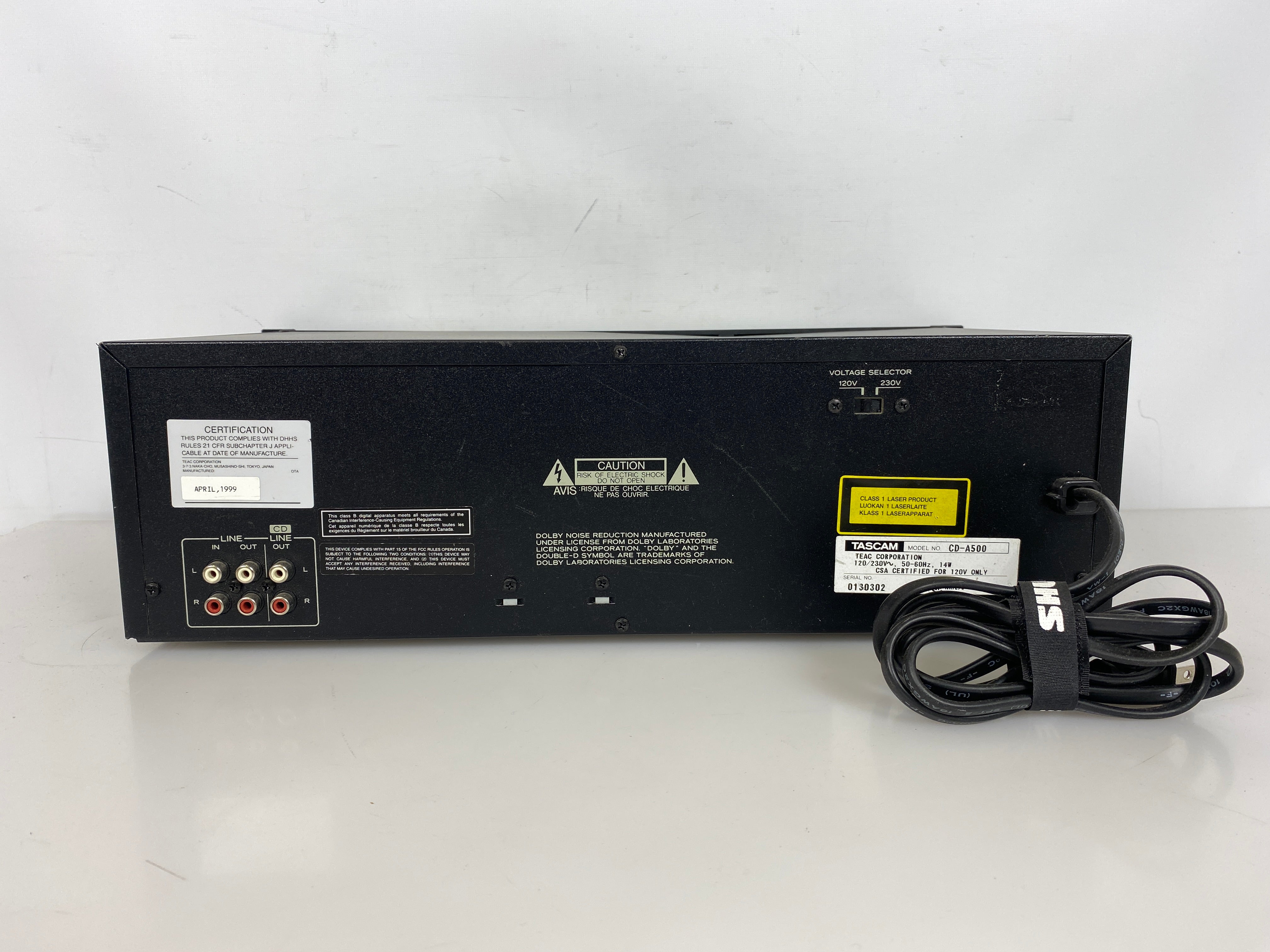 Tascam CD-A500 CD/Cassette Player