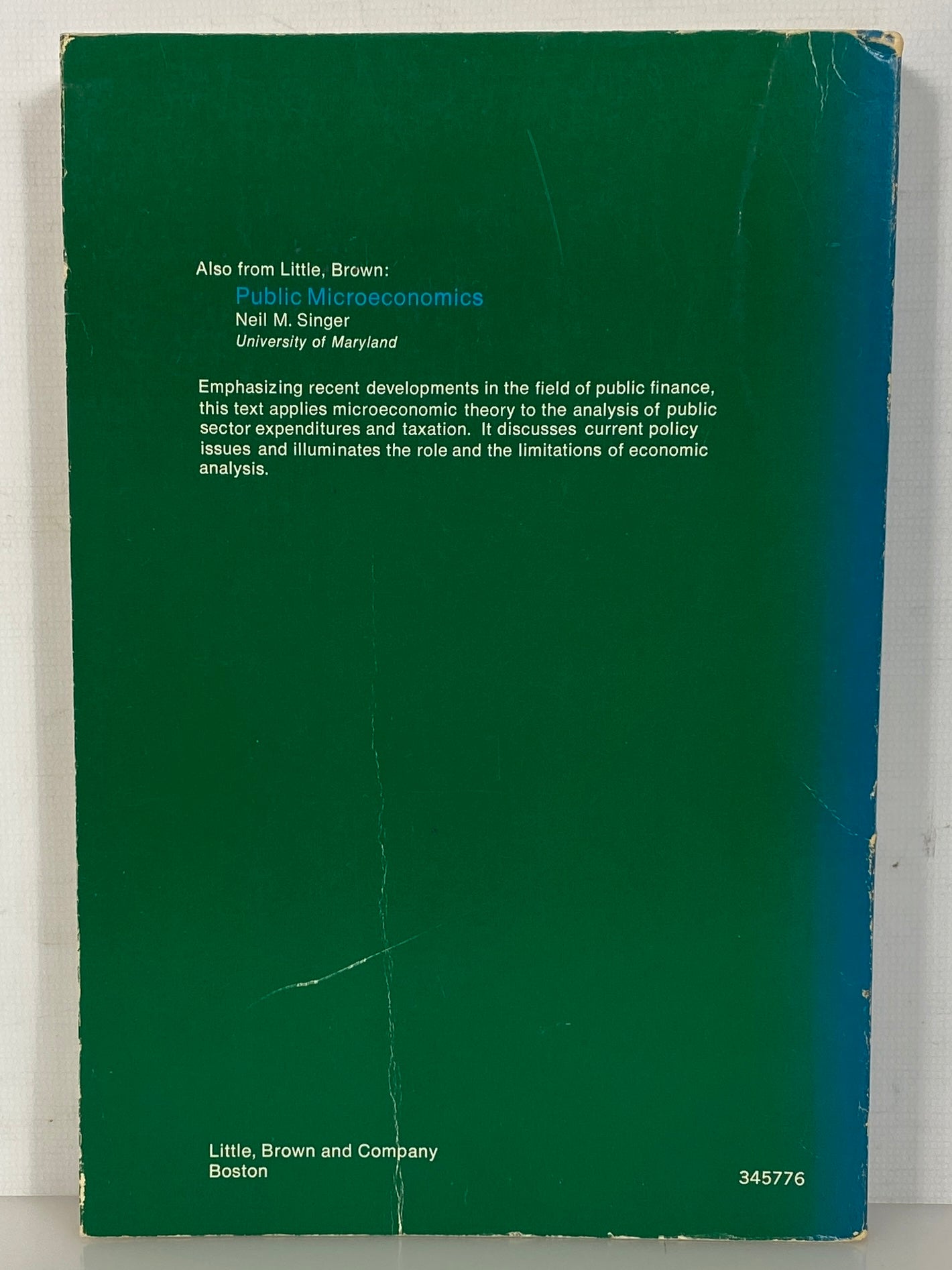 Taxation and Welfare by Arnold Harberger 1974 Vintage First Printing SC