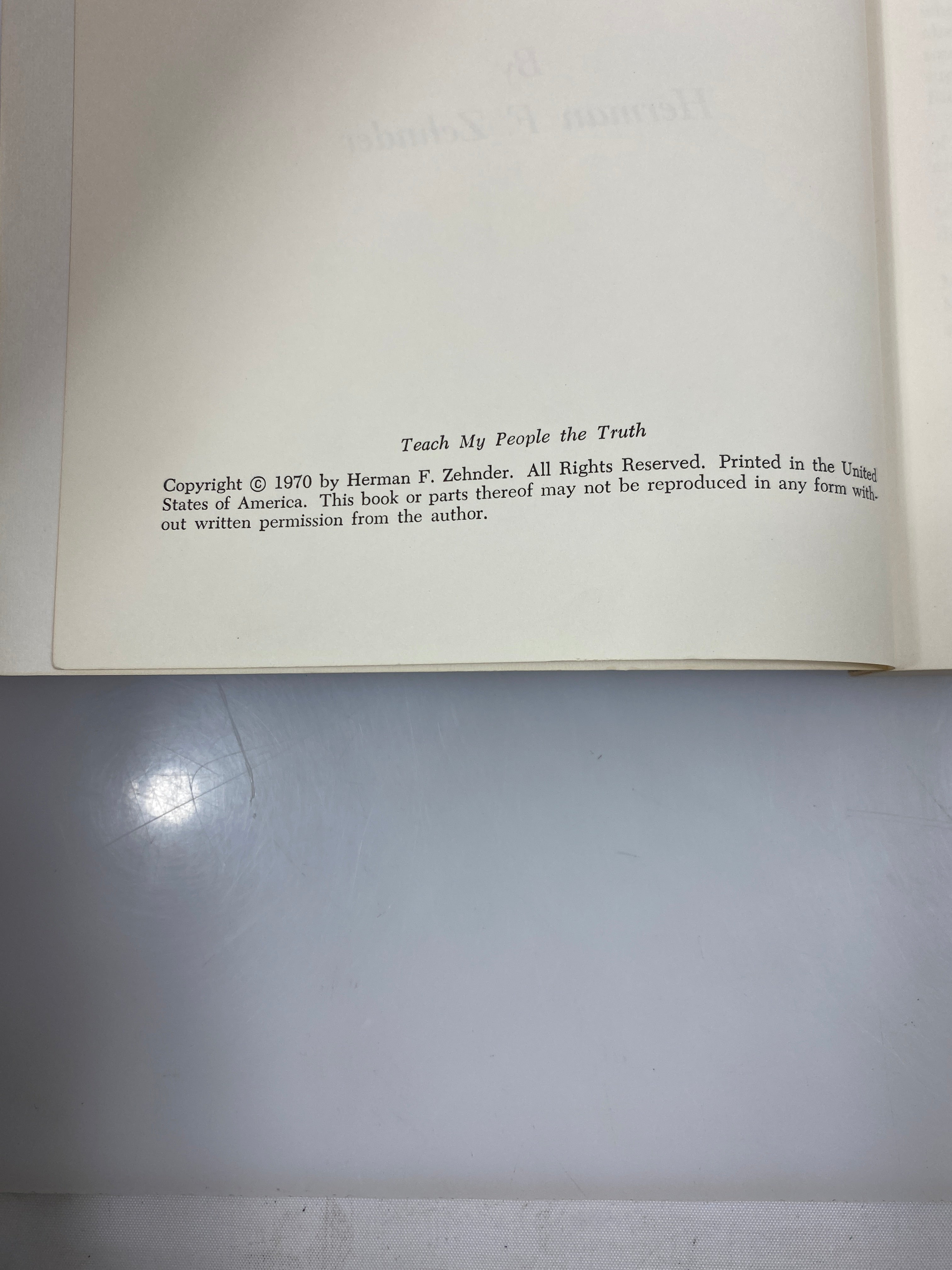 Teach My People the Truth Story of Frankenmuth by Zehnder 1970 SC