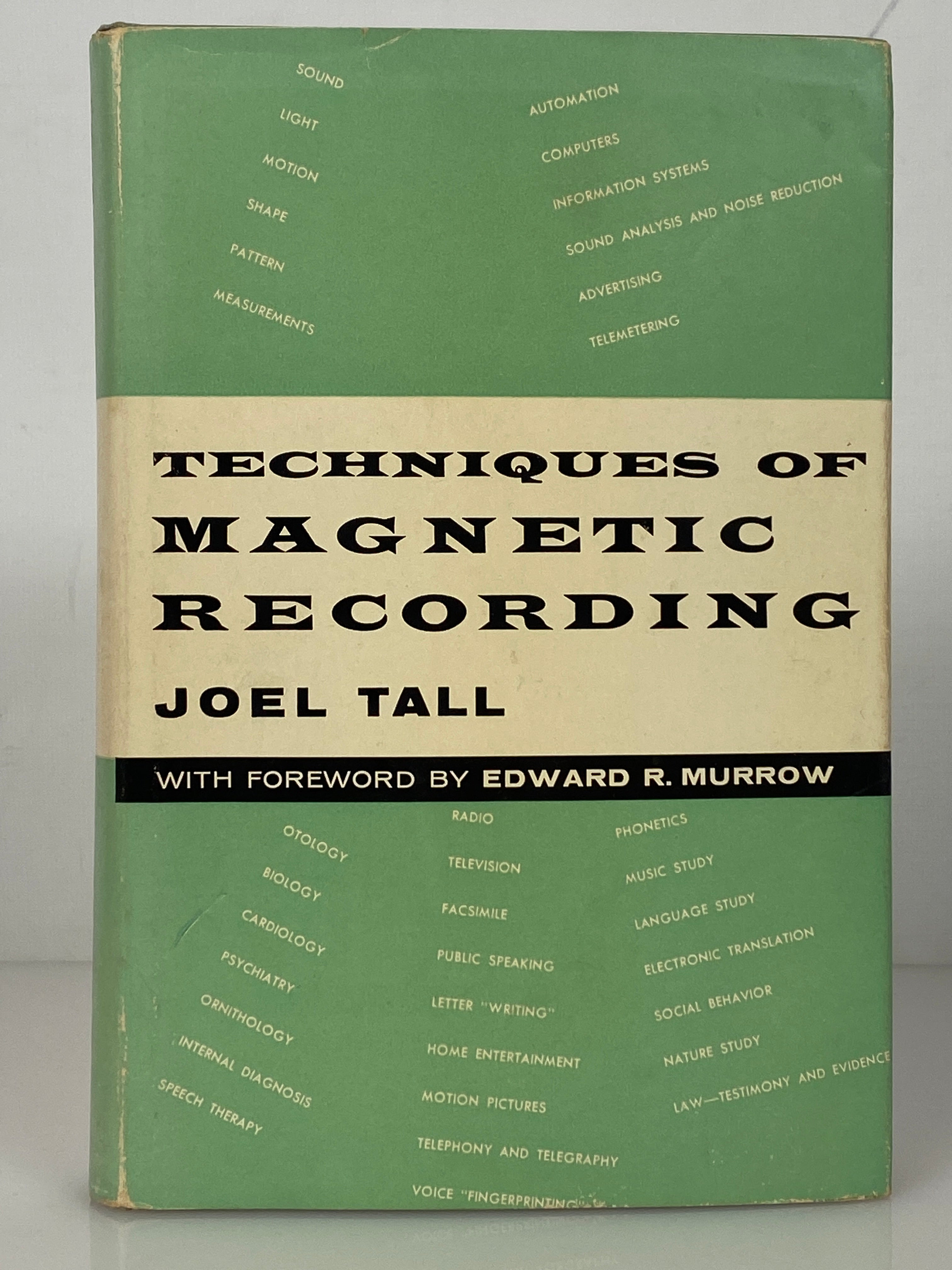 Techniques of Magnetic Recording by Joes Tall 1958 1st Printing HC DJ