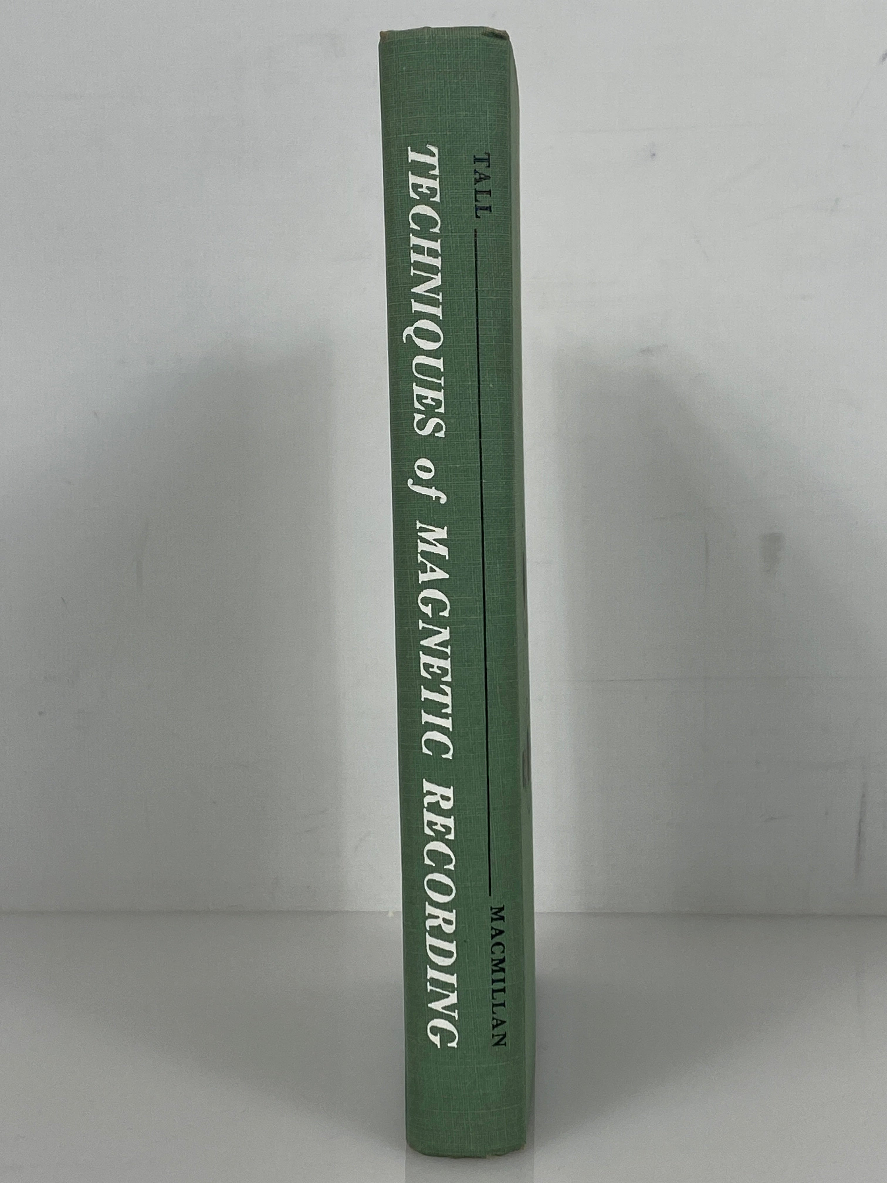 Techniques of Magnetic Recording by Joes Tall 1958 1st Printing HC DJ