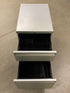 Teknion Furniture Systems Grey 2 Drawer Rolling File Cabinet