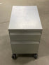 Teknion Furniture Systems Grey 2 Drawer Rolling File Cabinet
