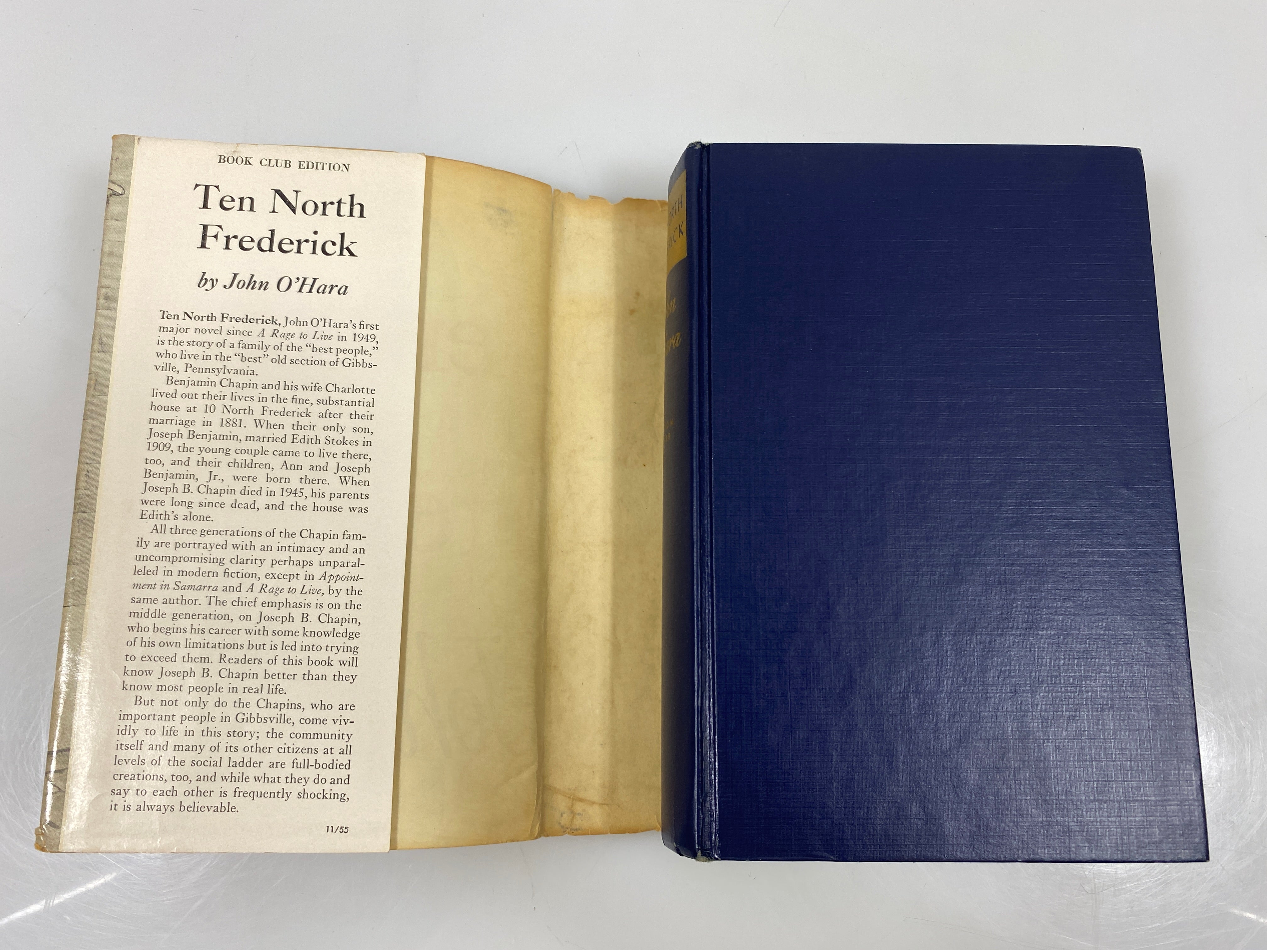 Ten North Frederick by John O'Hara Random House 1955 HCDJ BCE