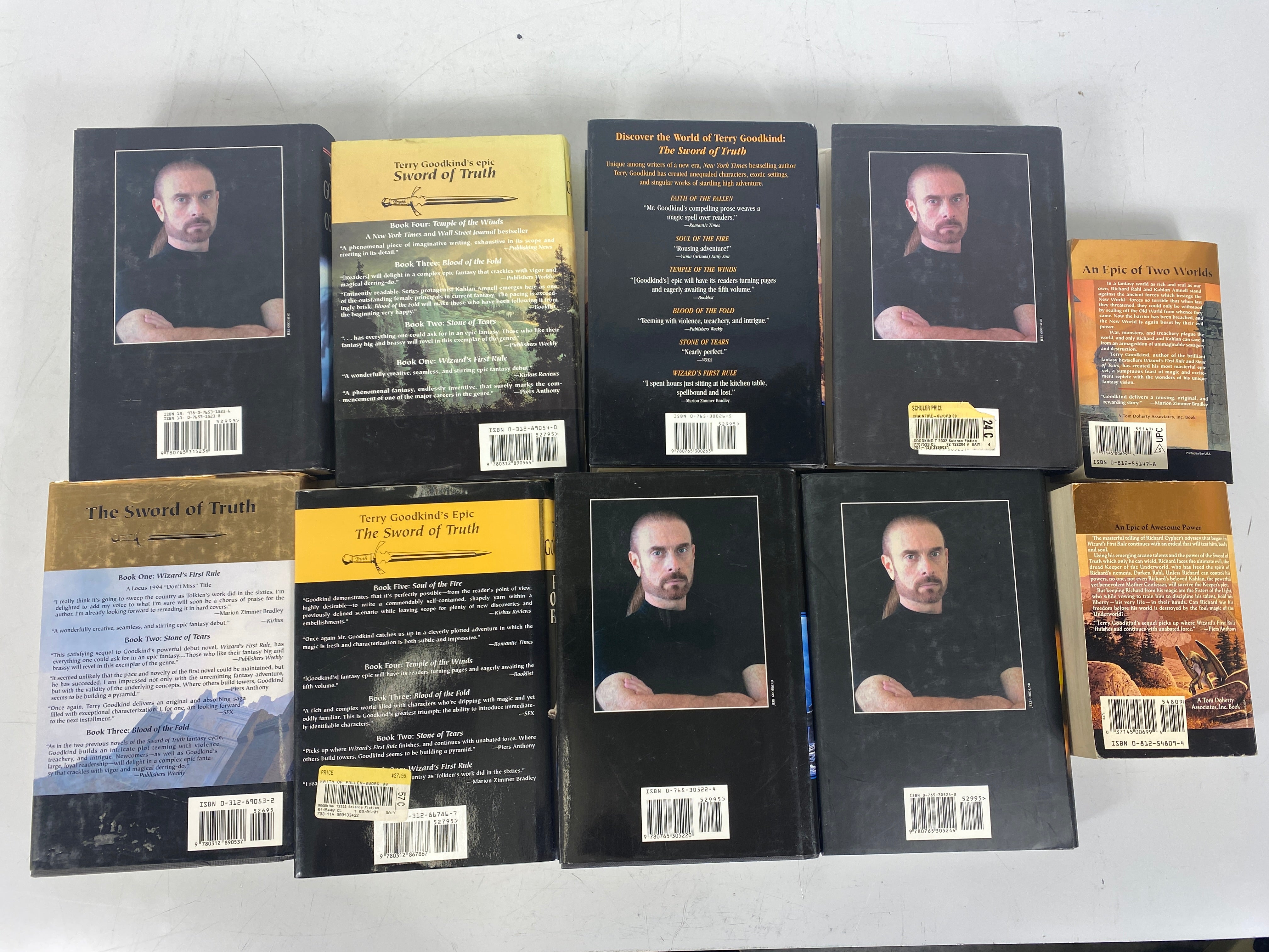 Terry Goodkind Sword of Truth 10 SC/HC Fantasy Book Lot