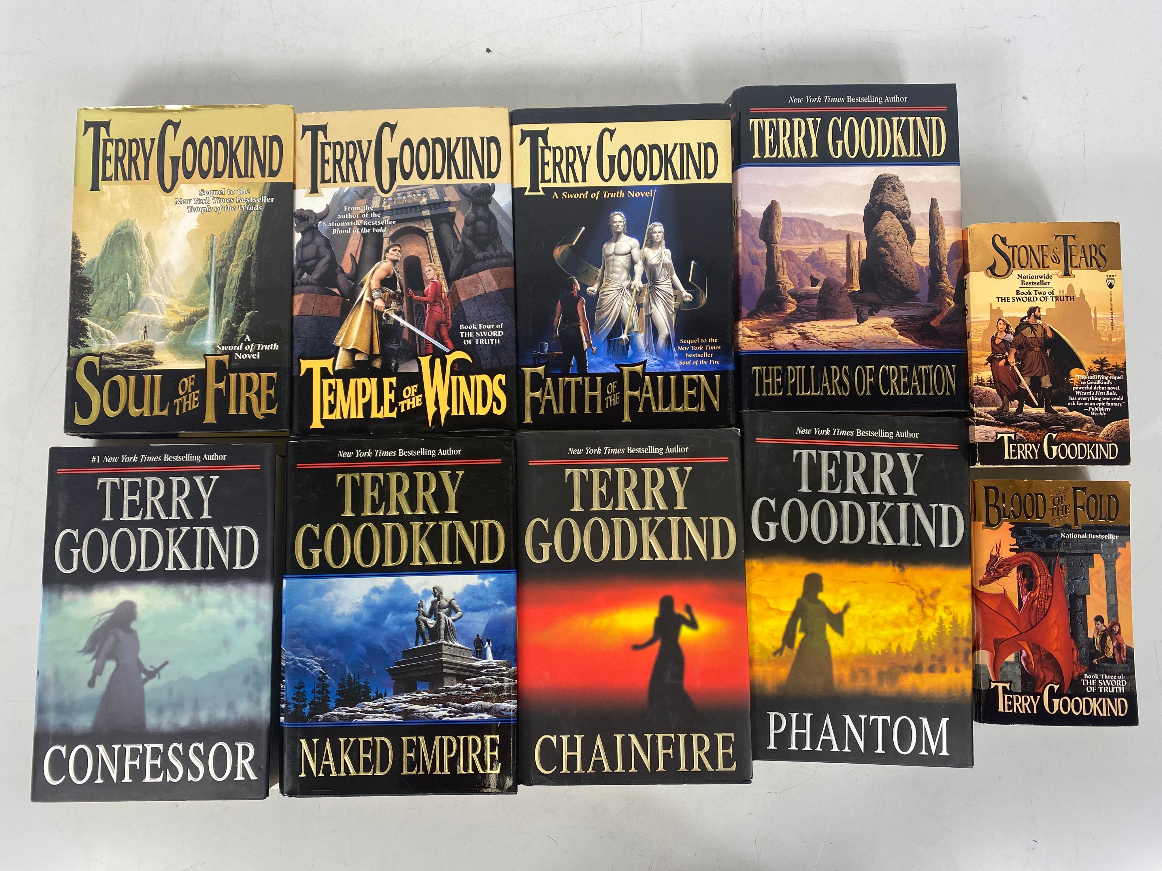 Terry Goodkind Sword of Truth 10 SC/HC Fantasy Book Lot