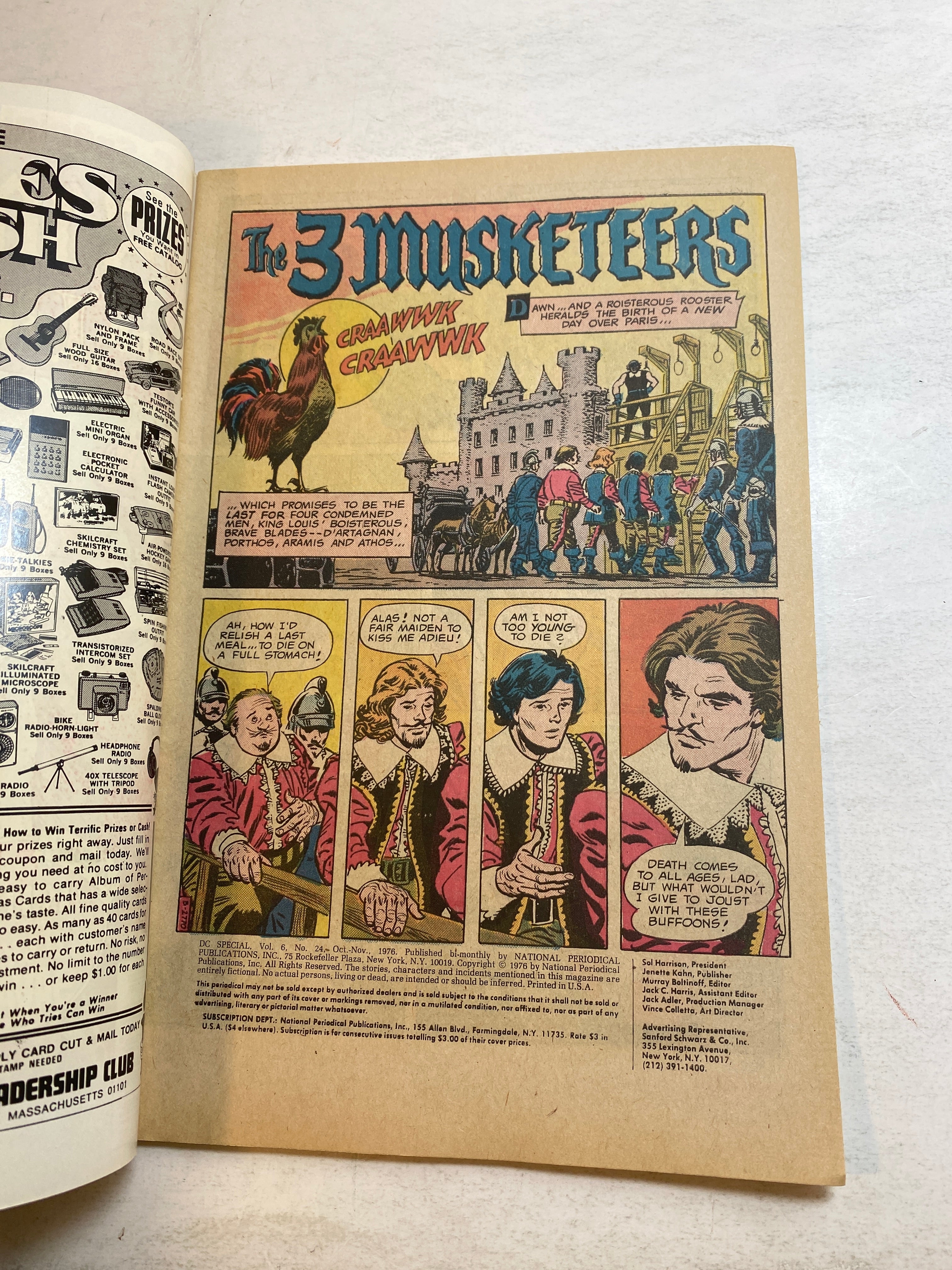 The 3 Musketeers and Robin Hood DC Special Comic 1976