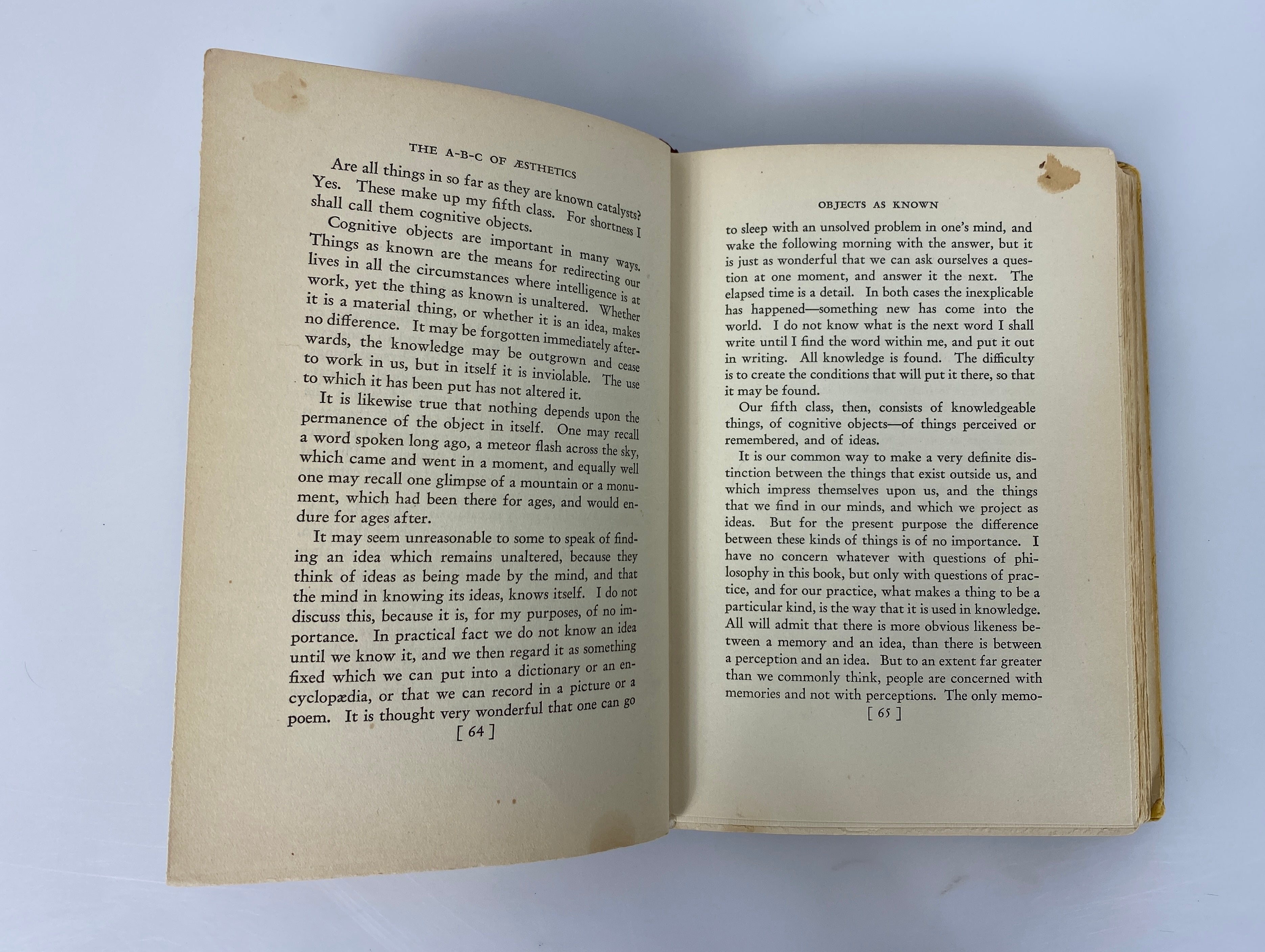 The ABC of Aesthetics by Leo Stein 1927 First Edition Ex-Library HC