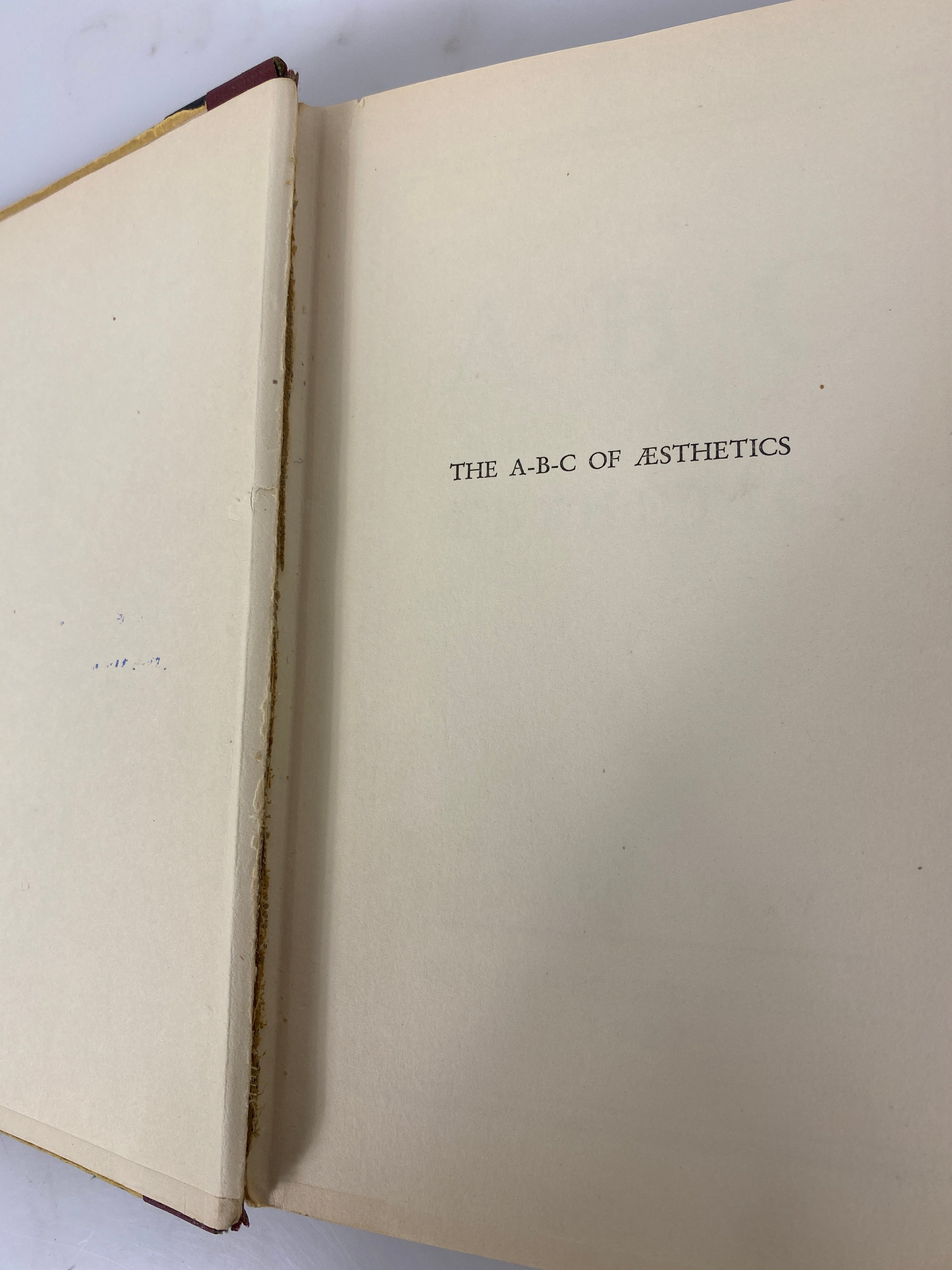 The ABC of Aesthetics by Leo Stein 1927 First Edition Ex-Library HC