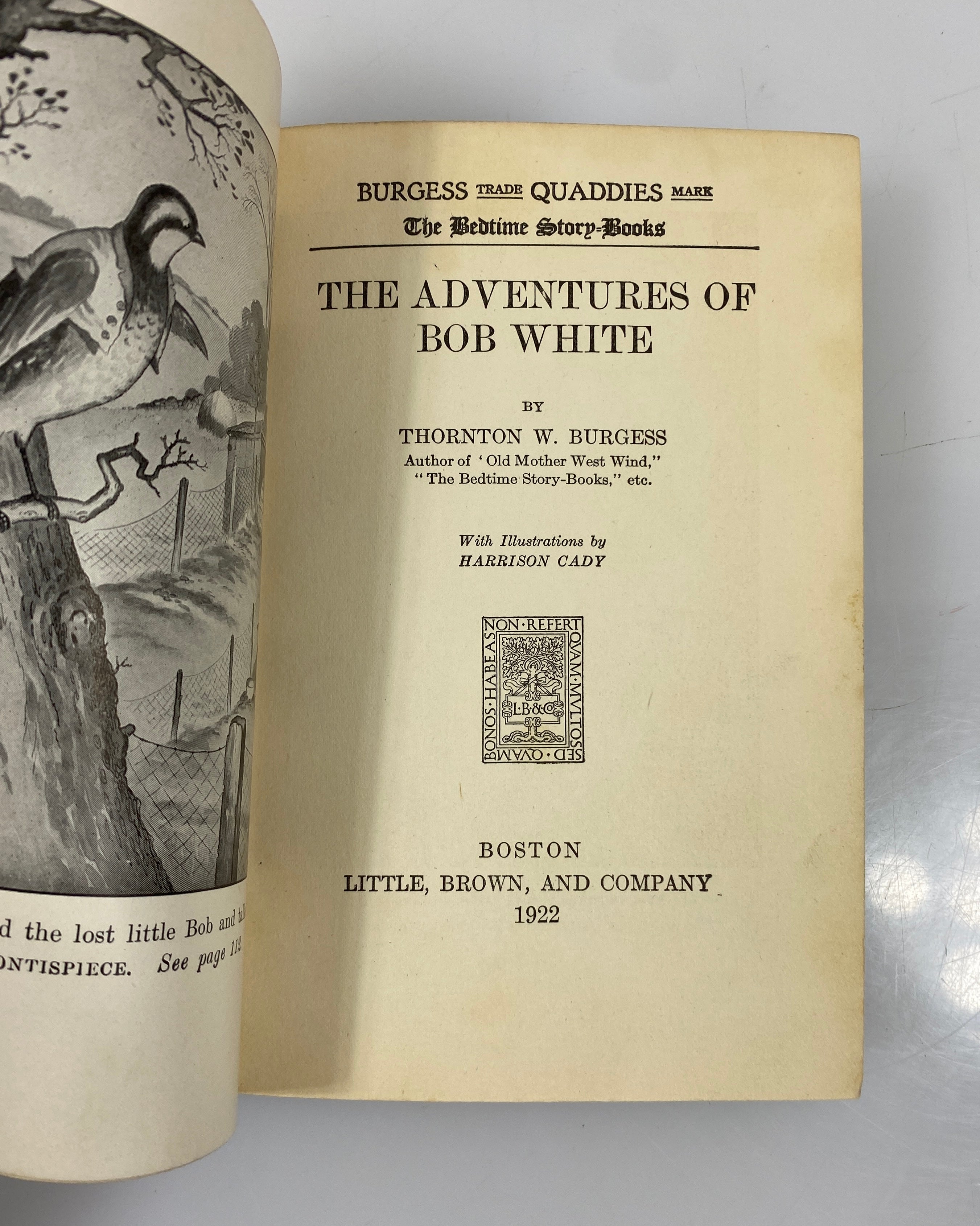 The Adventures of Bob White Burgess 1922 HC