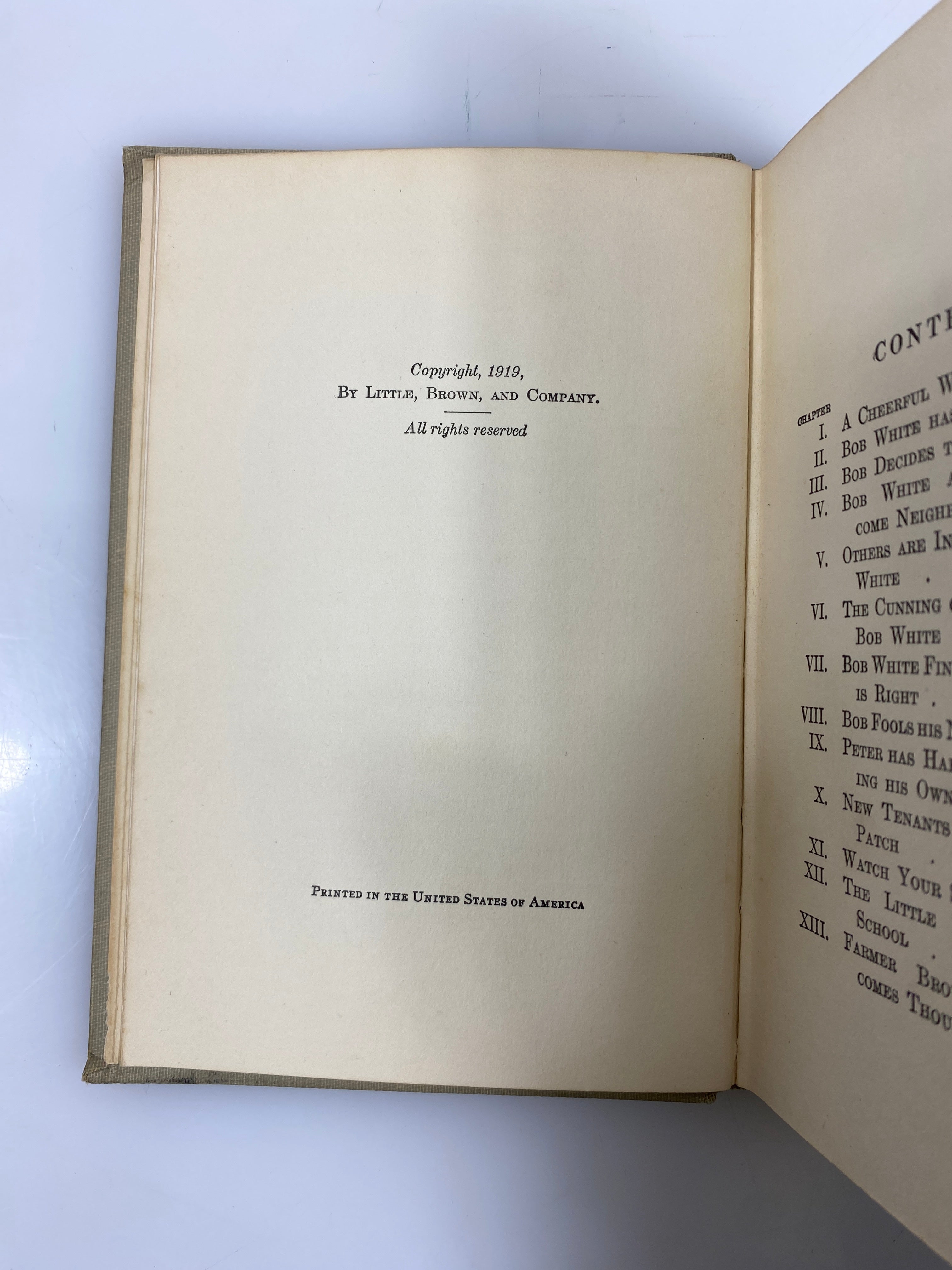 The Adventures of Bob White Burgess 1922 HC