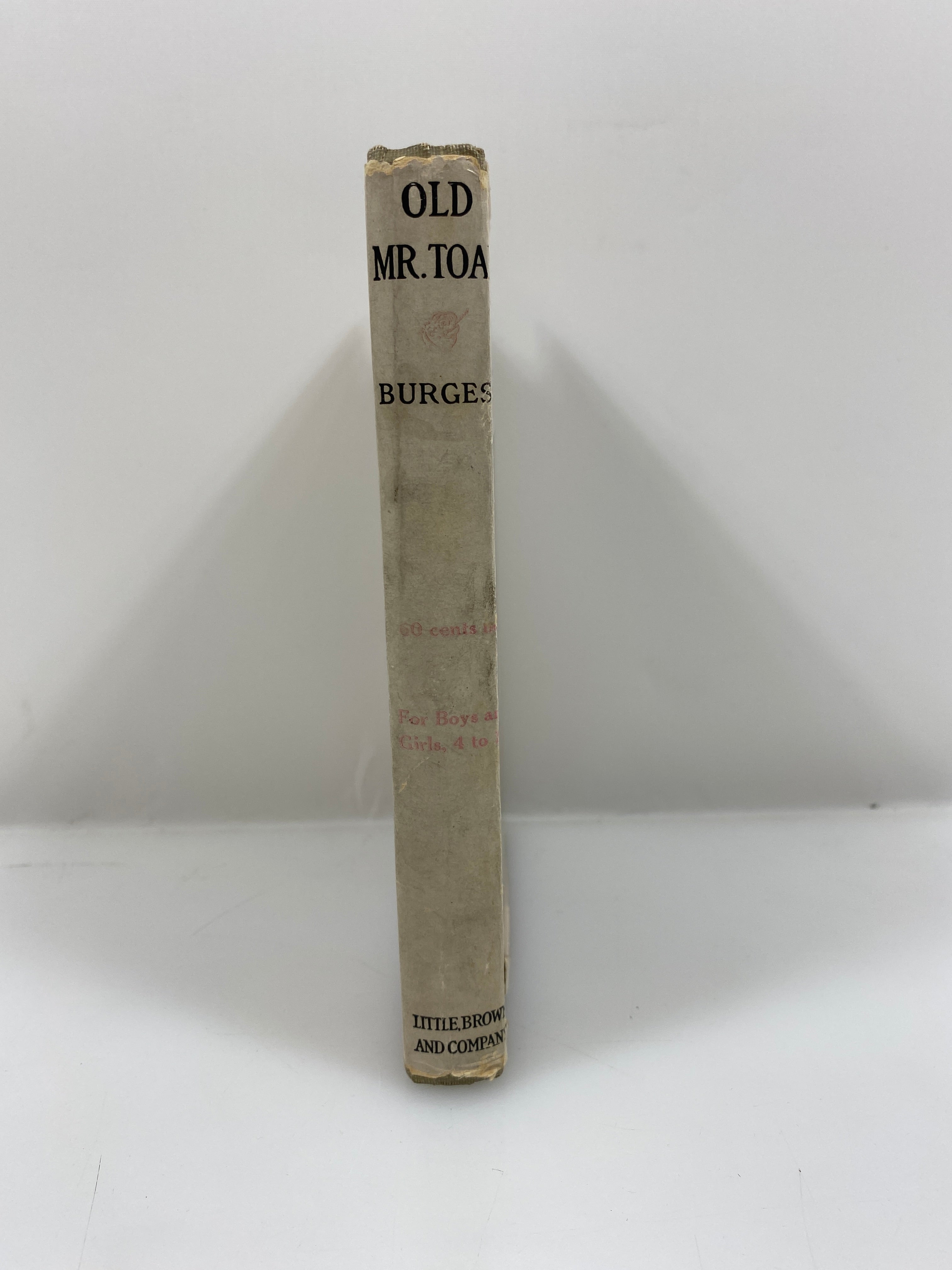 The Adventures of Old Mr. Toad by Burgess 1923 HCDJ