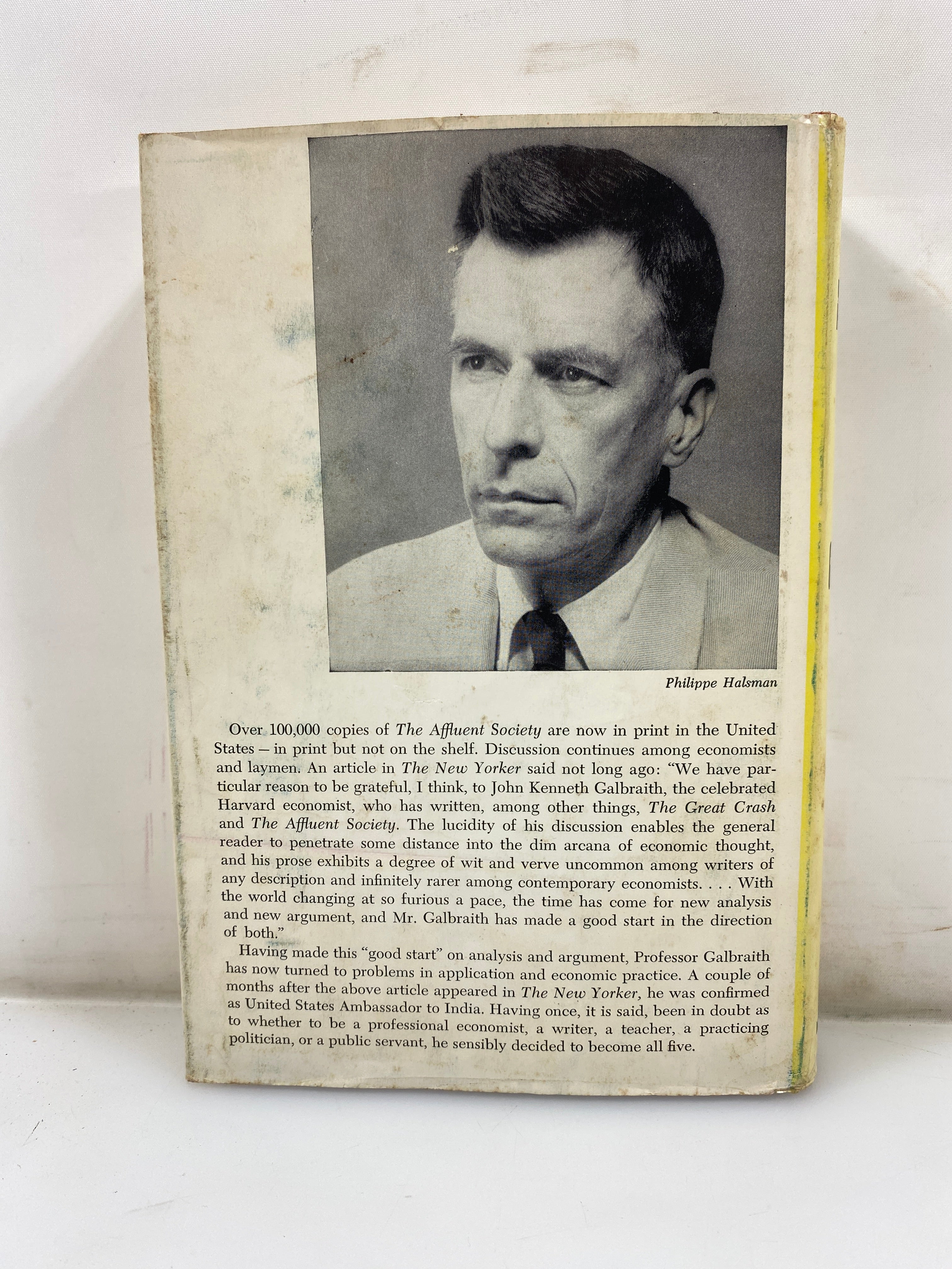 The Affluent Society by John Galbraith 1958 HCDJ
