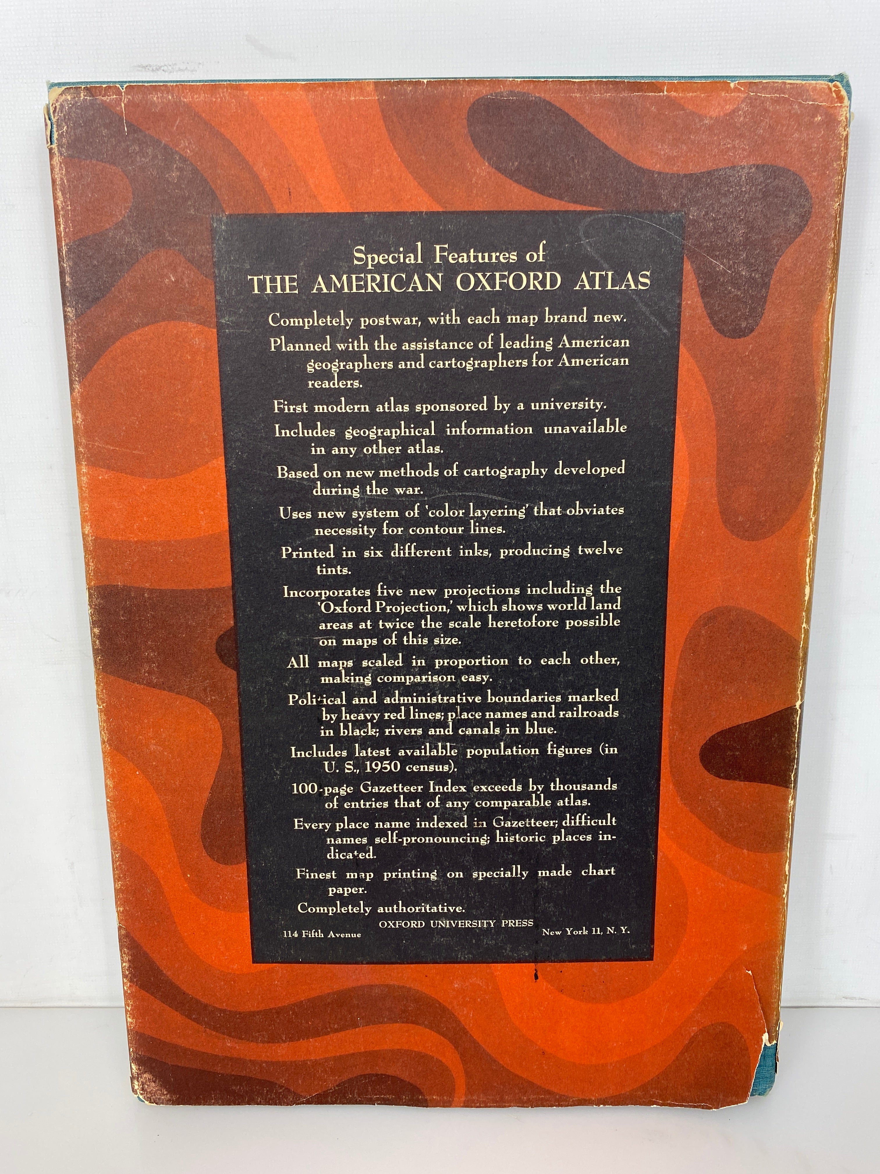 The American Oxford Atlas 1951 by Lewis/Campbell Vintage HC DJ