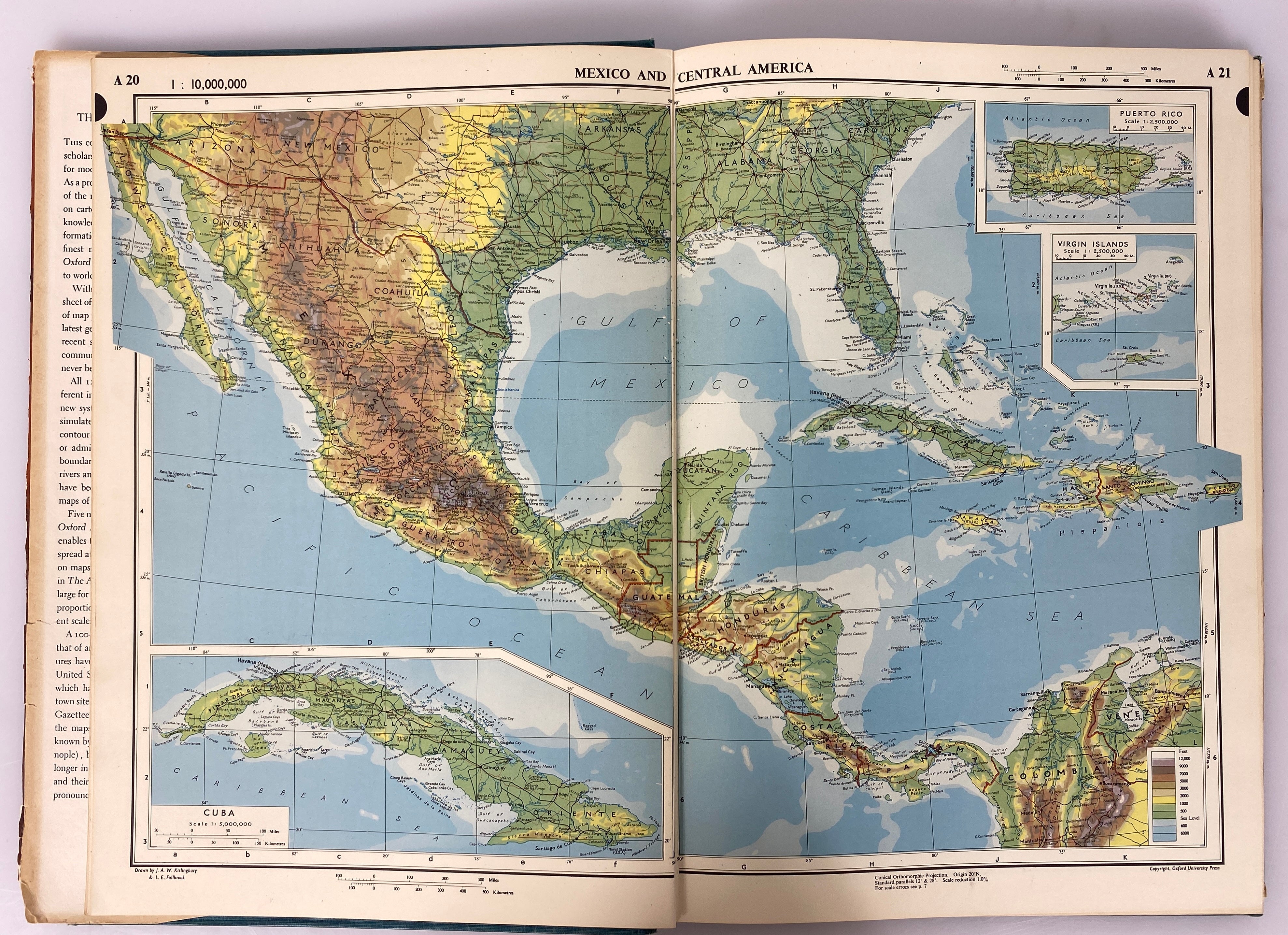 The American Oxford Atlas 1951 by Lewis/Campbell Vintage HC DJ