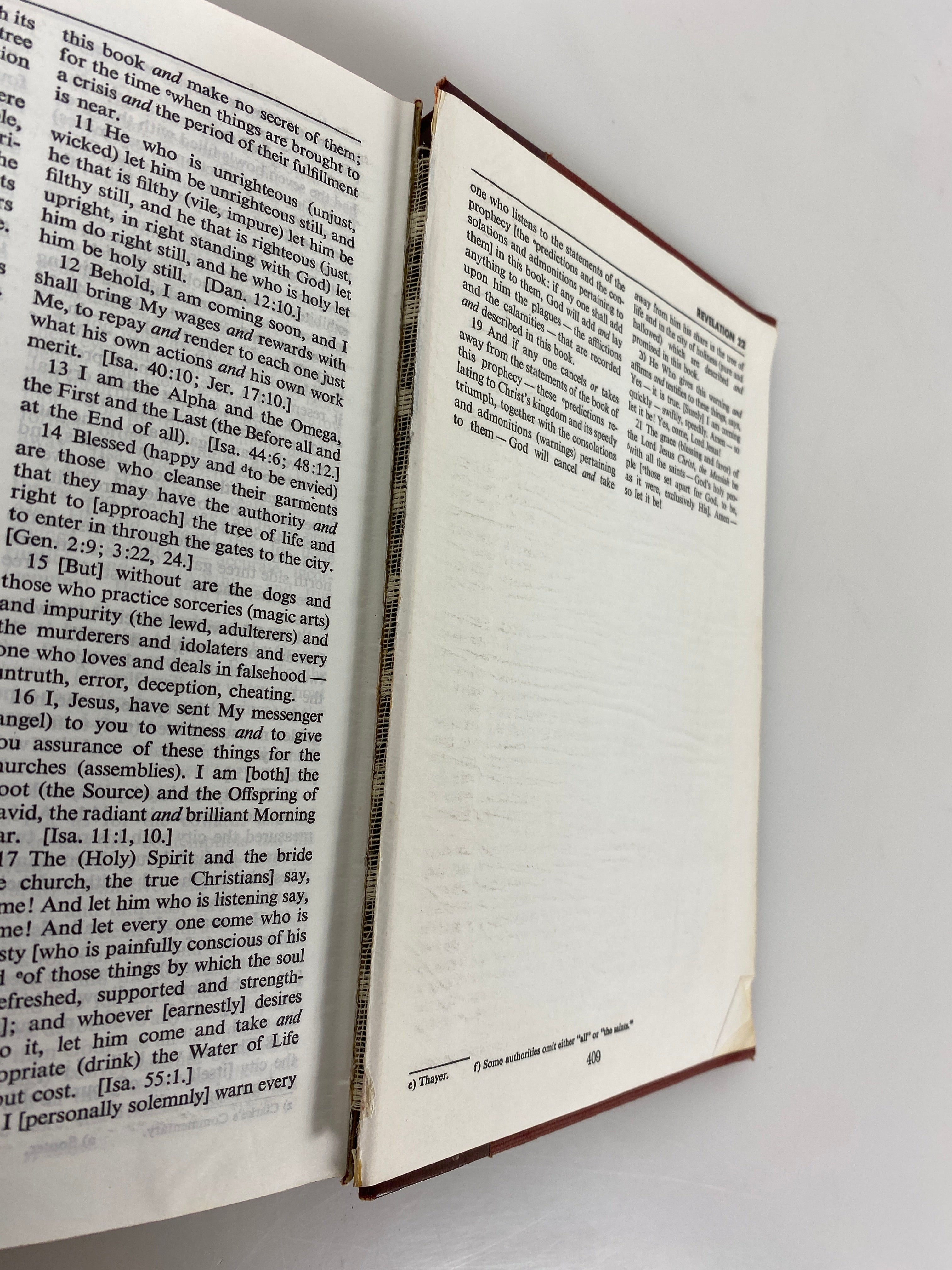 The Amplified Bible Zondervan Publishing 1971 8th Printing HC